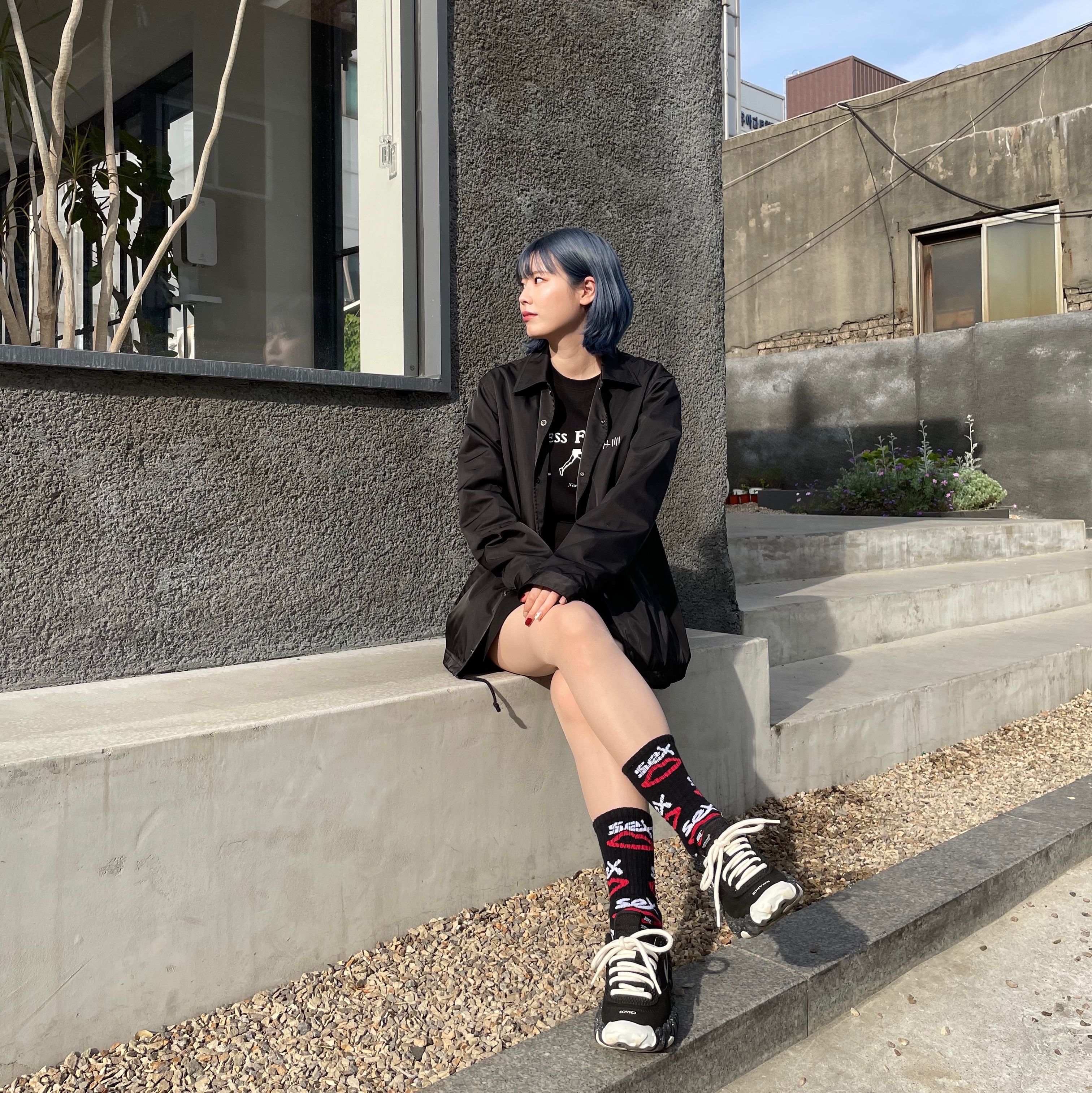 Nike x Undercover Overbreak SP Black 착용 스타일 - 2