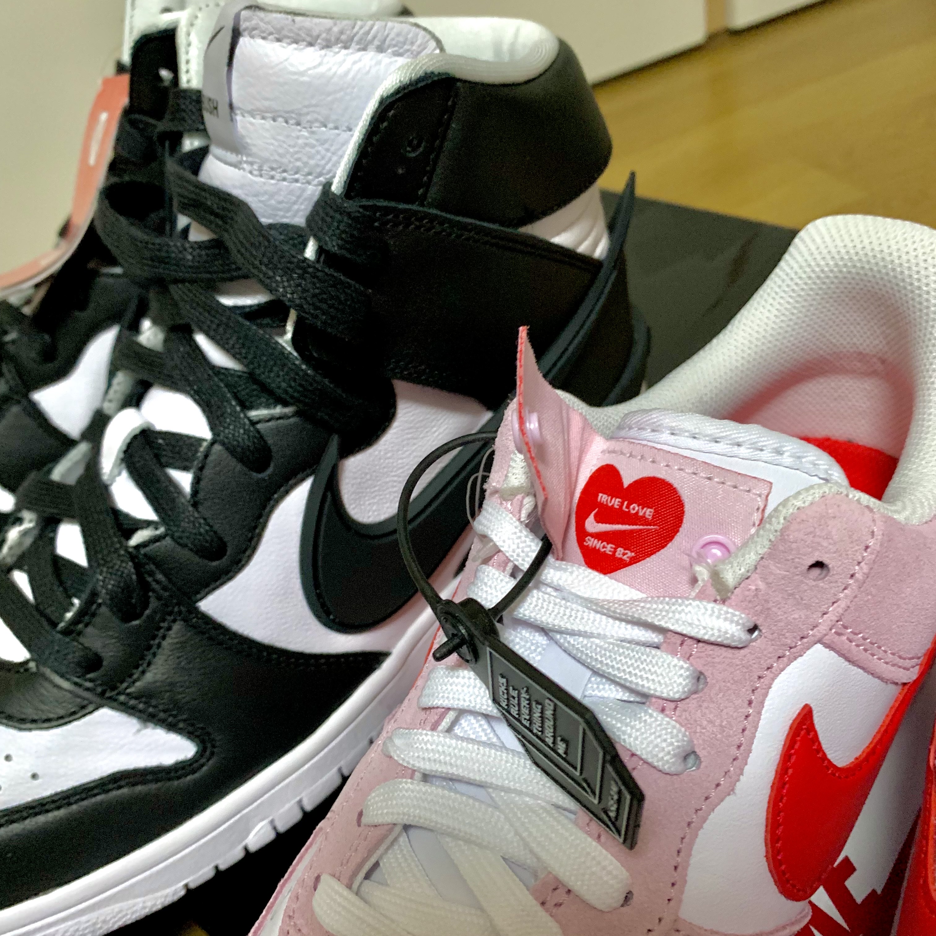 Nike Air Force 1 '07 QS Valentine's Day, Nike x Ambush Dunk High Black 착용 스타일