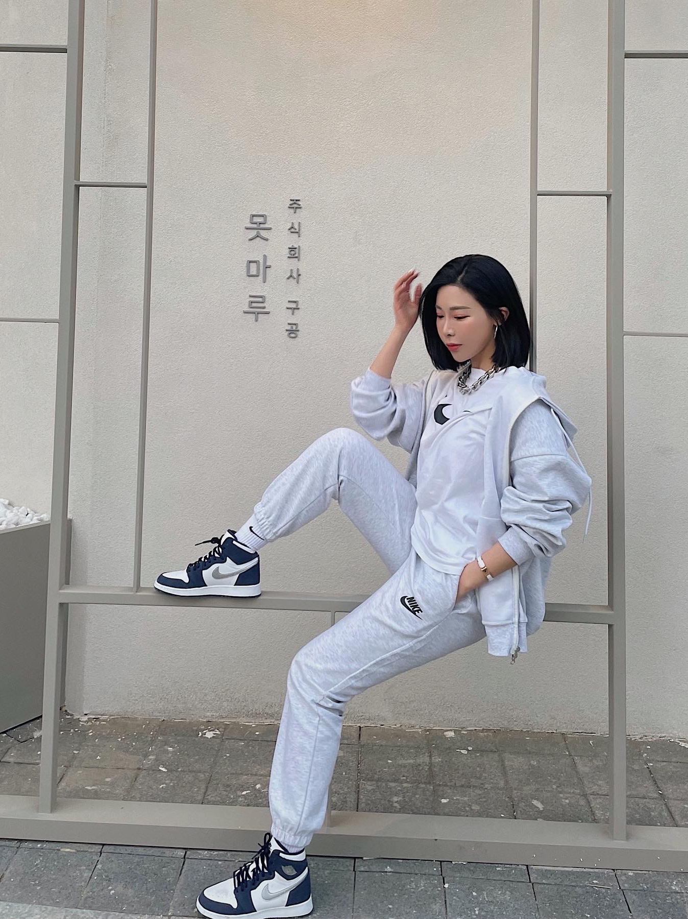 (GS) Jordan 1 Retro High OG CO.JP Midnight Navy, Jordan 1 Retro High OG CO.JP Midnight Navy 착용 스타일 - 2