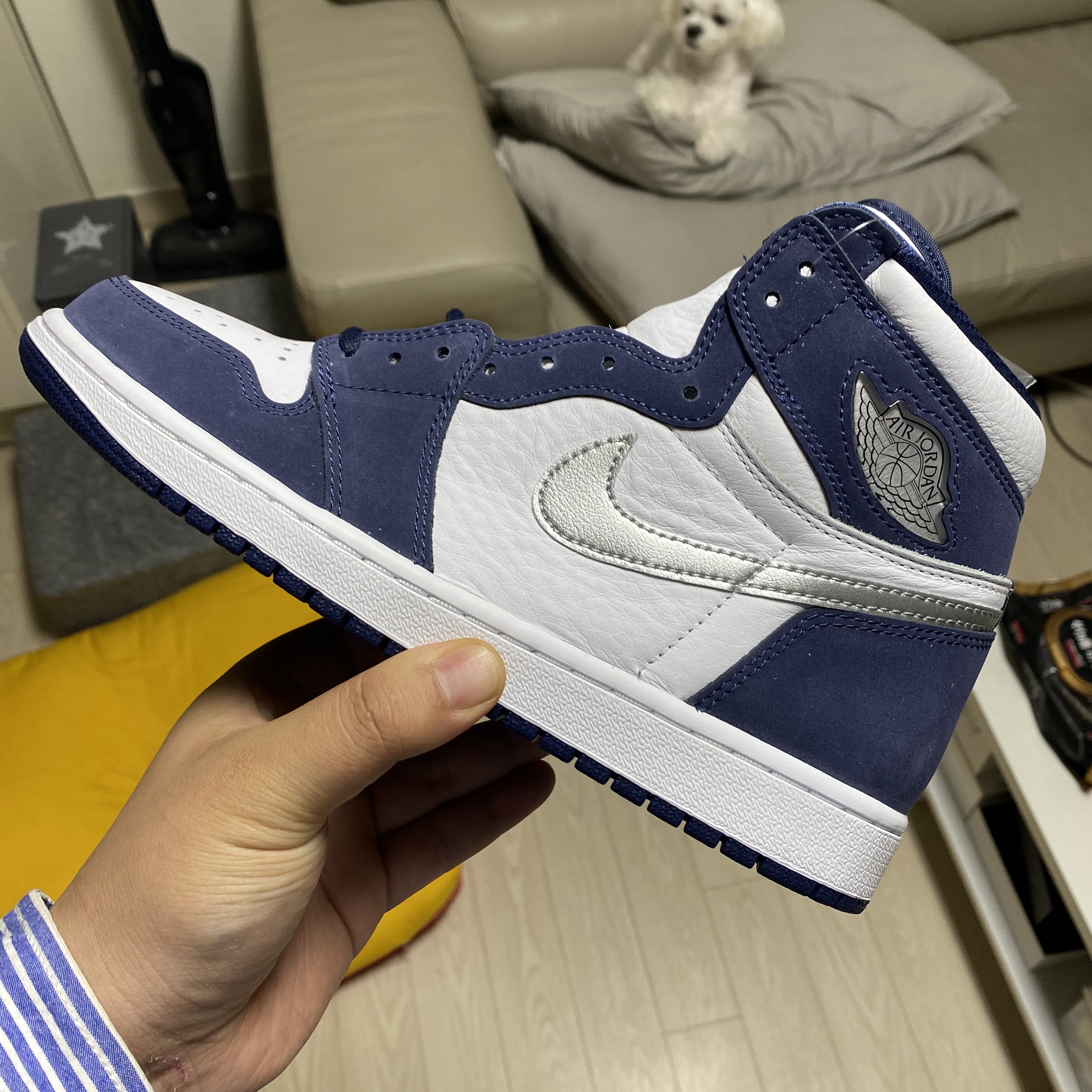 Jordan 1 Retro High OG CO.JP Midnight Navy 착용 스타일