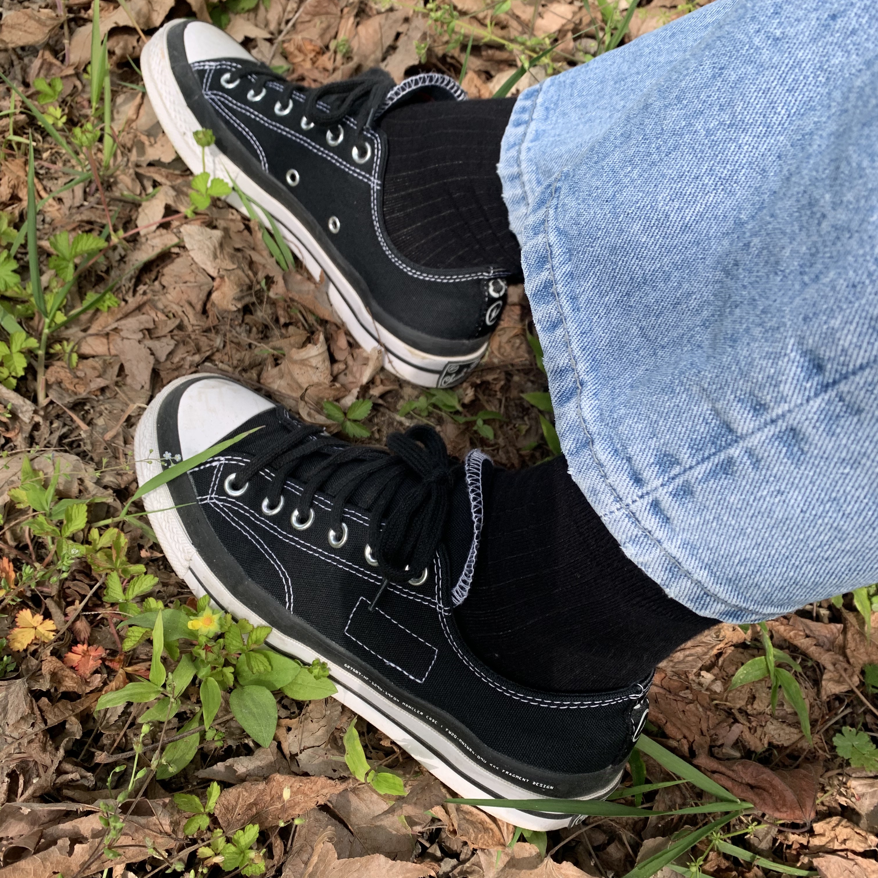Converse x Moncler x Fragment Chuck 70 Ox Black 착용 스타일 - 2