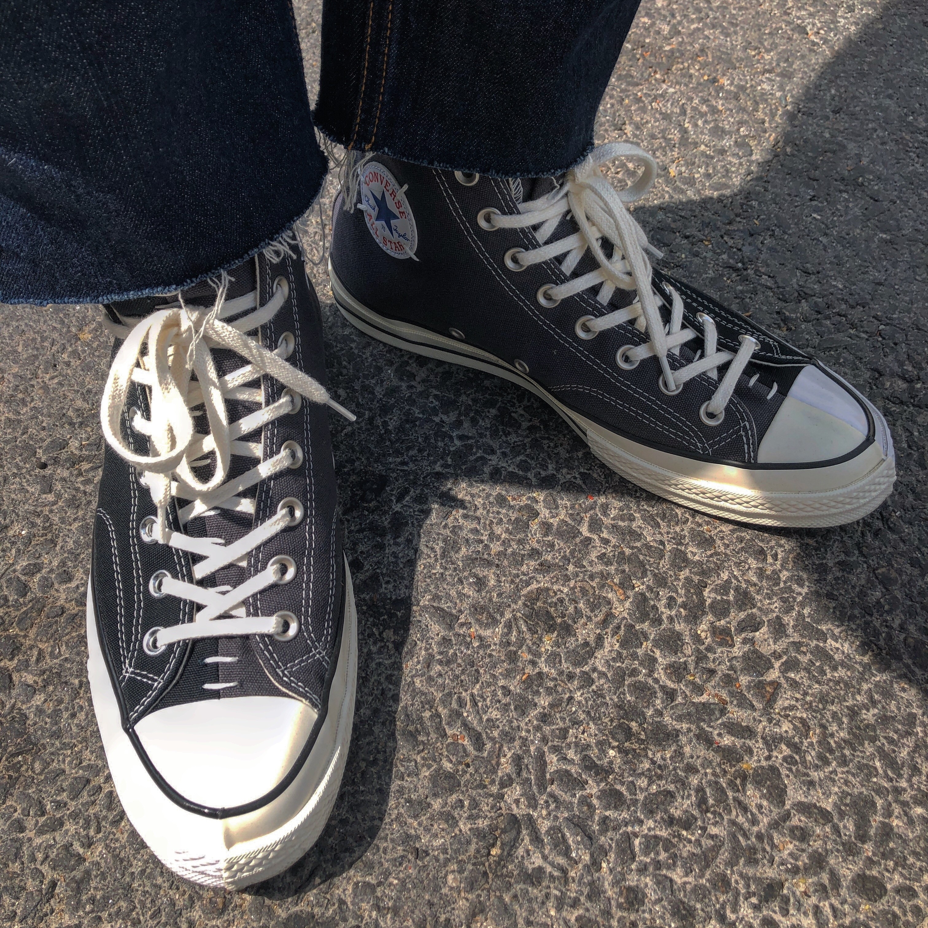 Converse x Slam Jam Chuck 70 Hi Reconstructed Black 착용 스타일 - 1