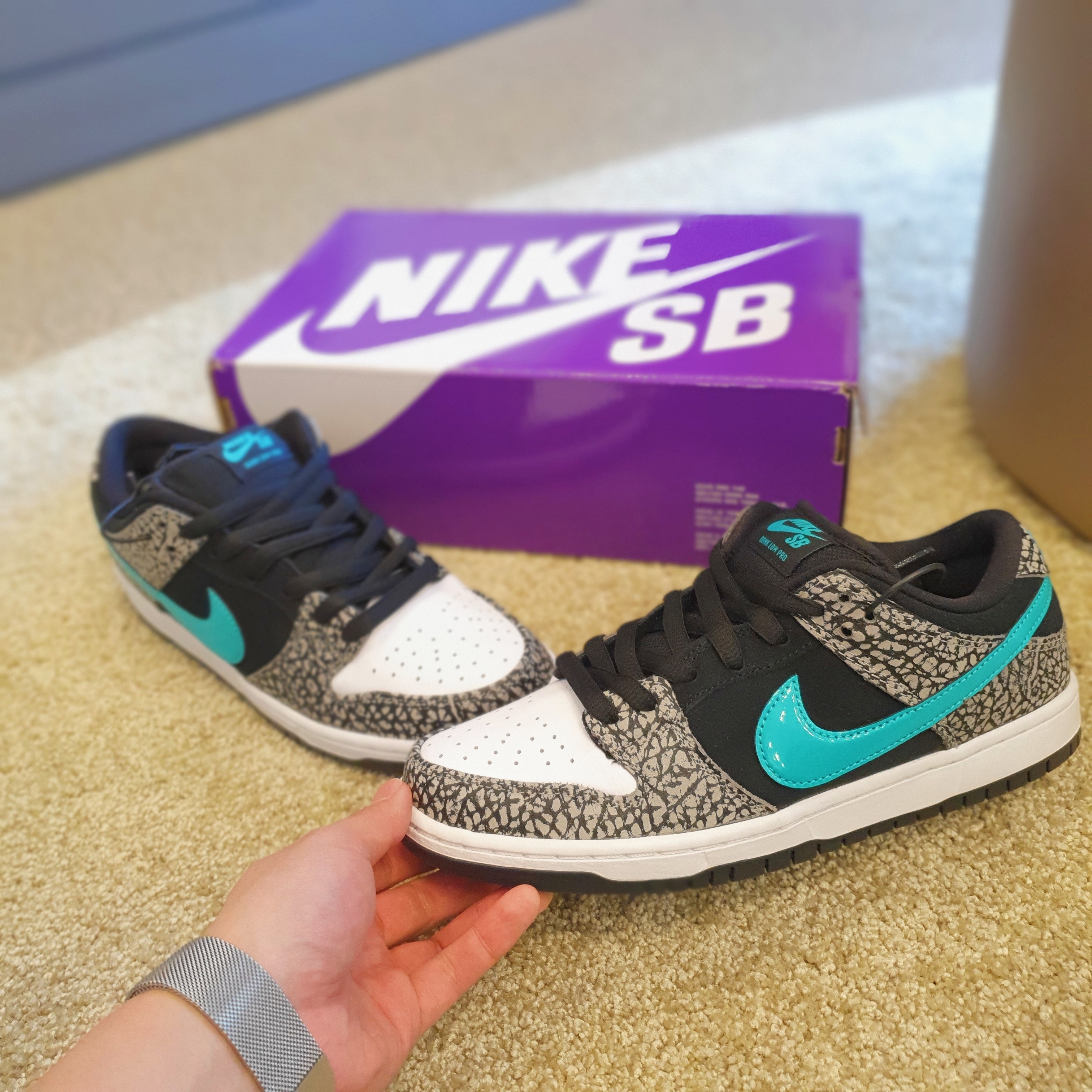 Nike SB Dunk Low Pro Clear Jade 착용 스타일 - 1