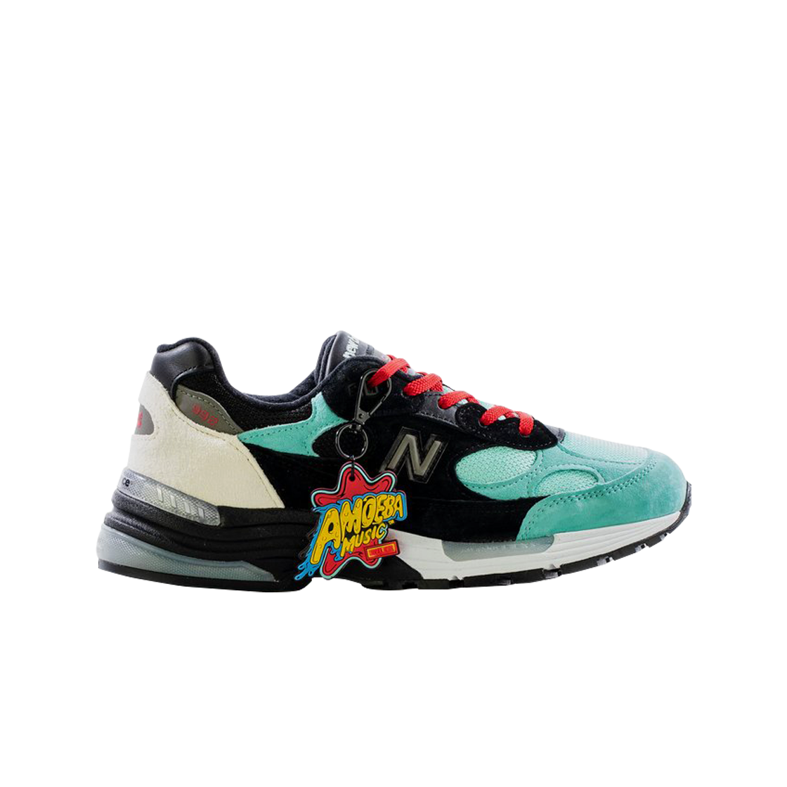 뉴발란스 x 나이스 킥스 x 아메바 뮤직 992 메이드 인 USA 틸 블랙(New Balance x Nice Kicks x Amoeba Music 992 Made in USA Teal Black)