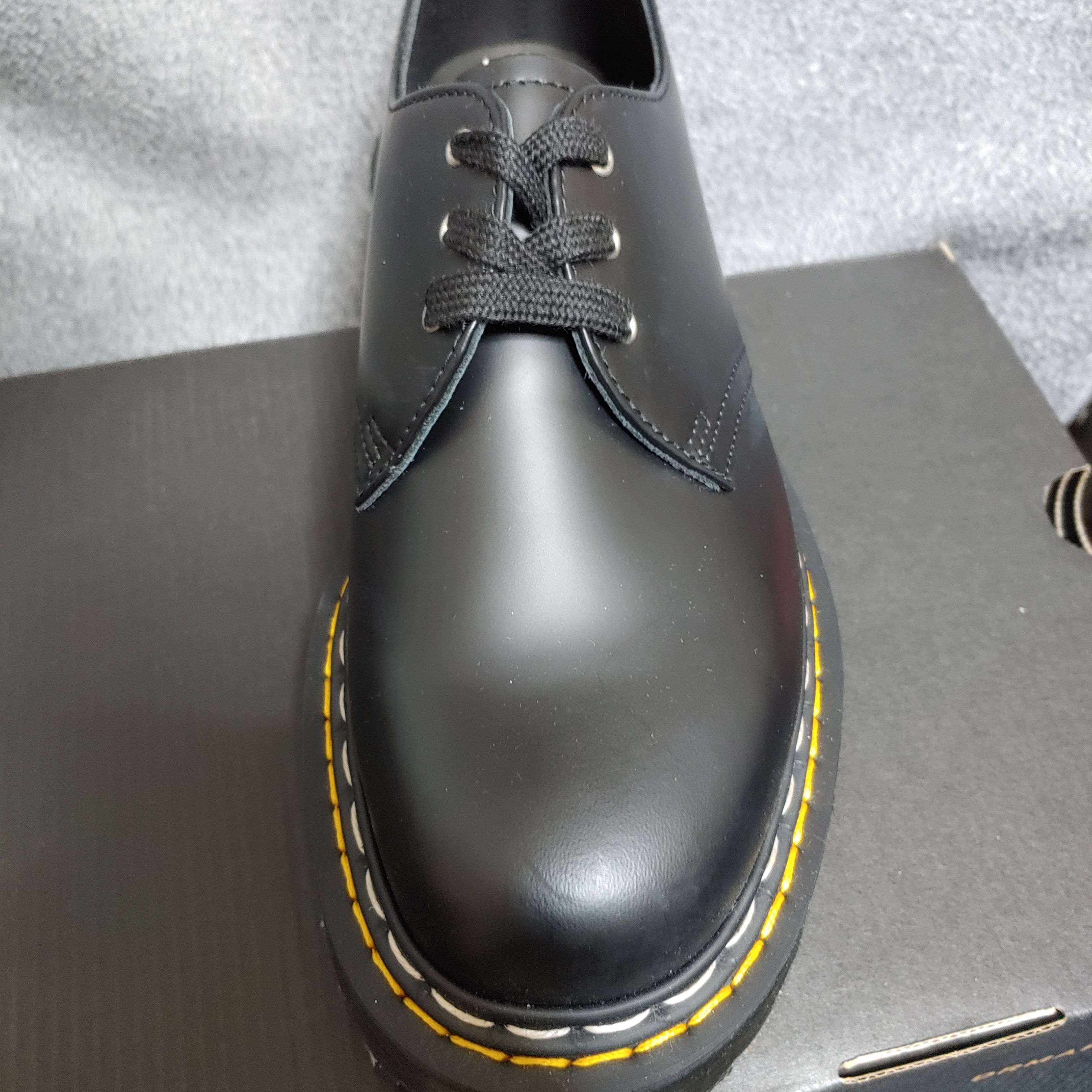 Dr. Martens x Rick Owens 1461 Bex Leather Oxford Shoes Black 착용 스타일 - 1