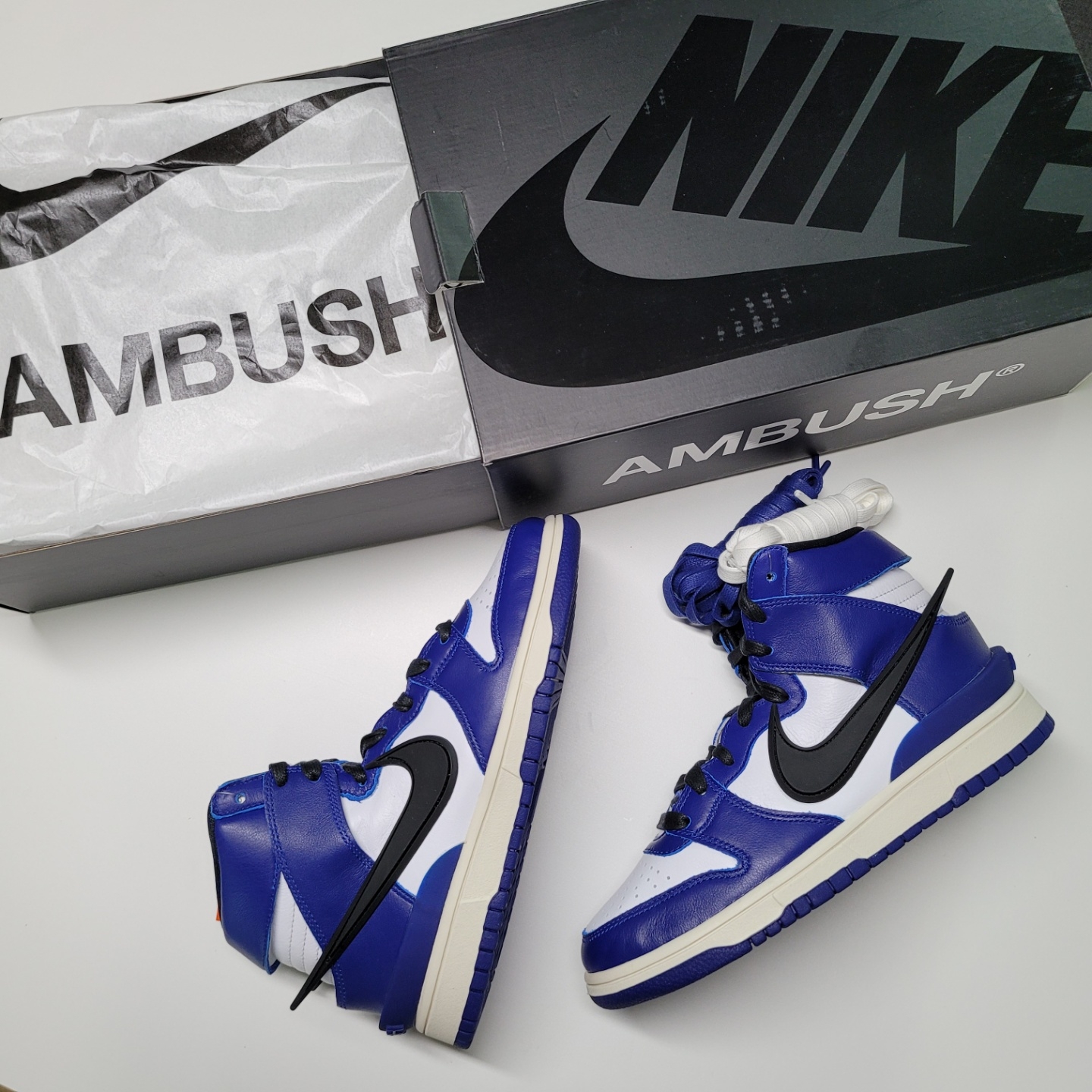 Nike x Ambush Dunk High Deep Royal Blue 착용 스타일