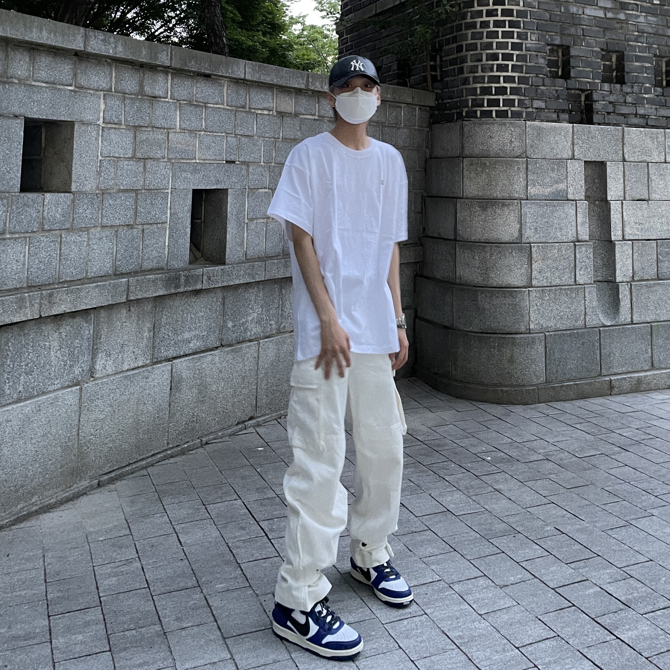 Nike x Ambush Dunk High Deep Royal Blue 착용 스타일 - 1