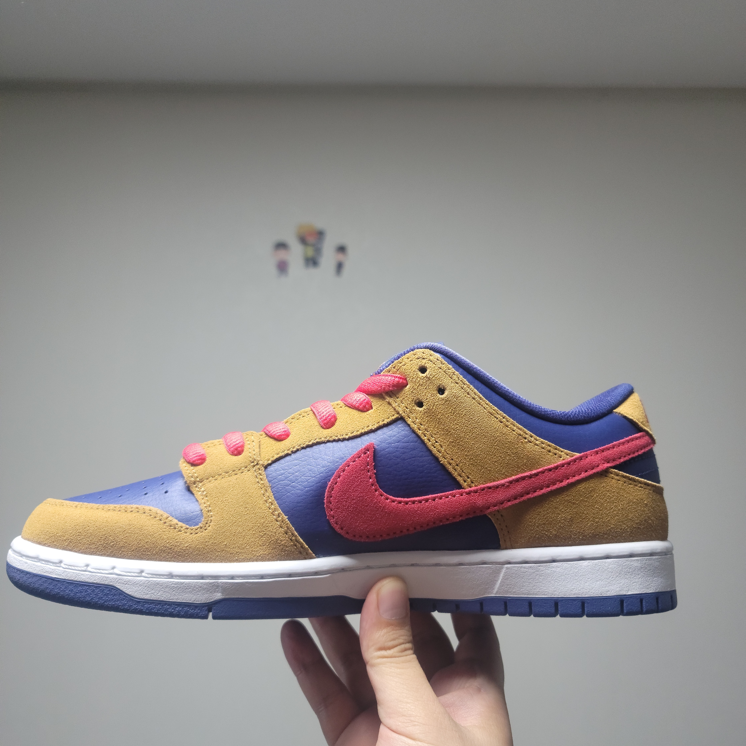 Nike SB Dunk Low Pro Wheat and Purple ์ฐฉ์ฉ ์คํ์ผ
