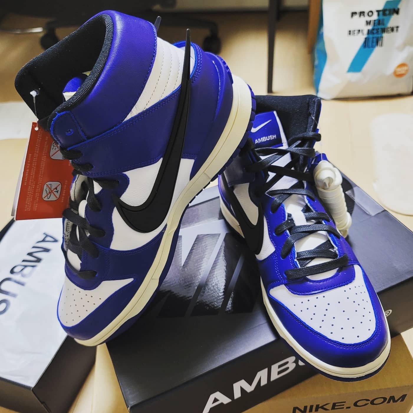 Nike x Ambush Dunk High Deep Royal Blue 착용 스타일 - 4