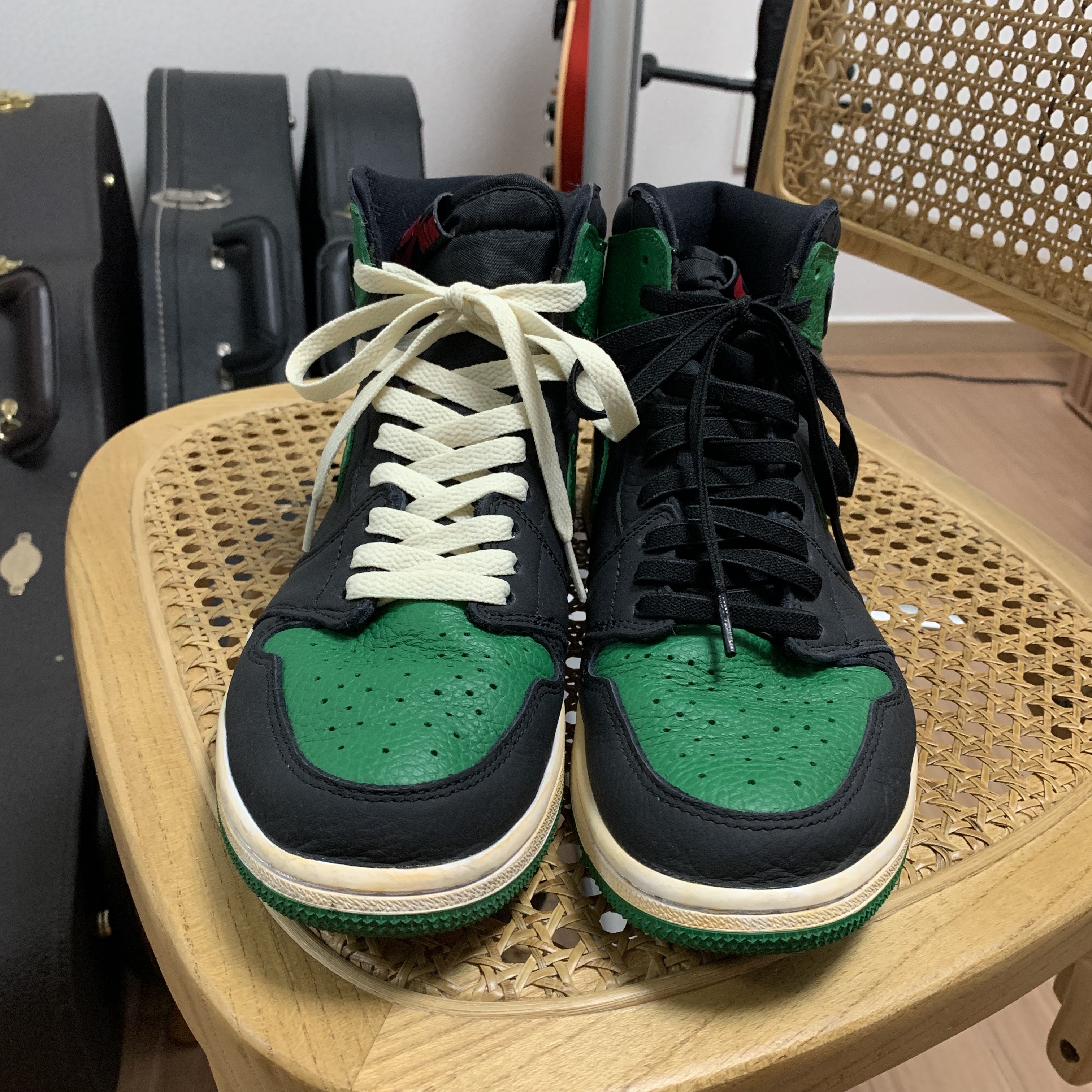 Jordan 1 Retro High OG Pine Green Black 착용 스타일 - 1
