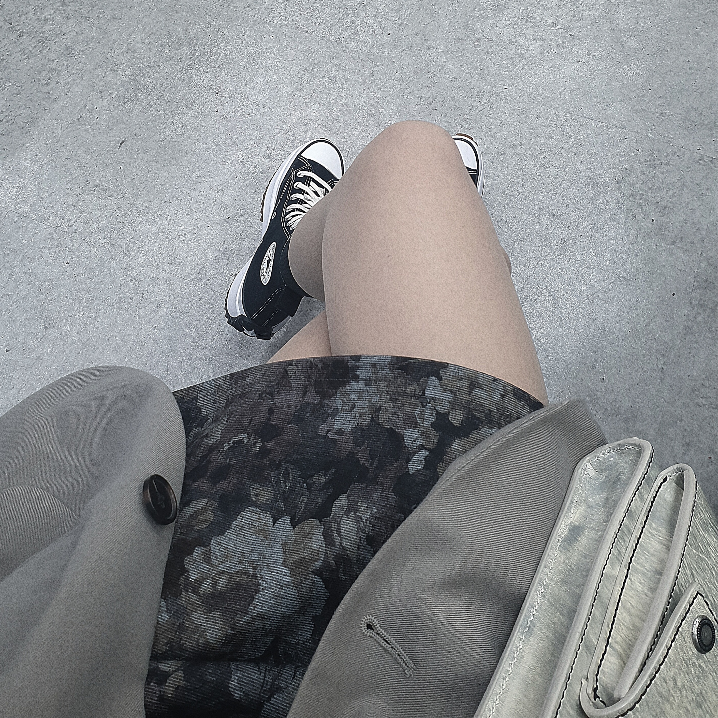 Converse Run Star Hike Hi Black White Gum 착용 스타일