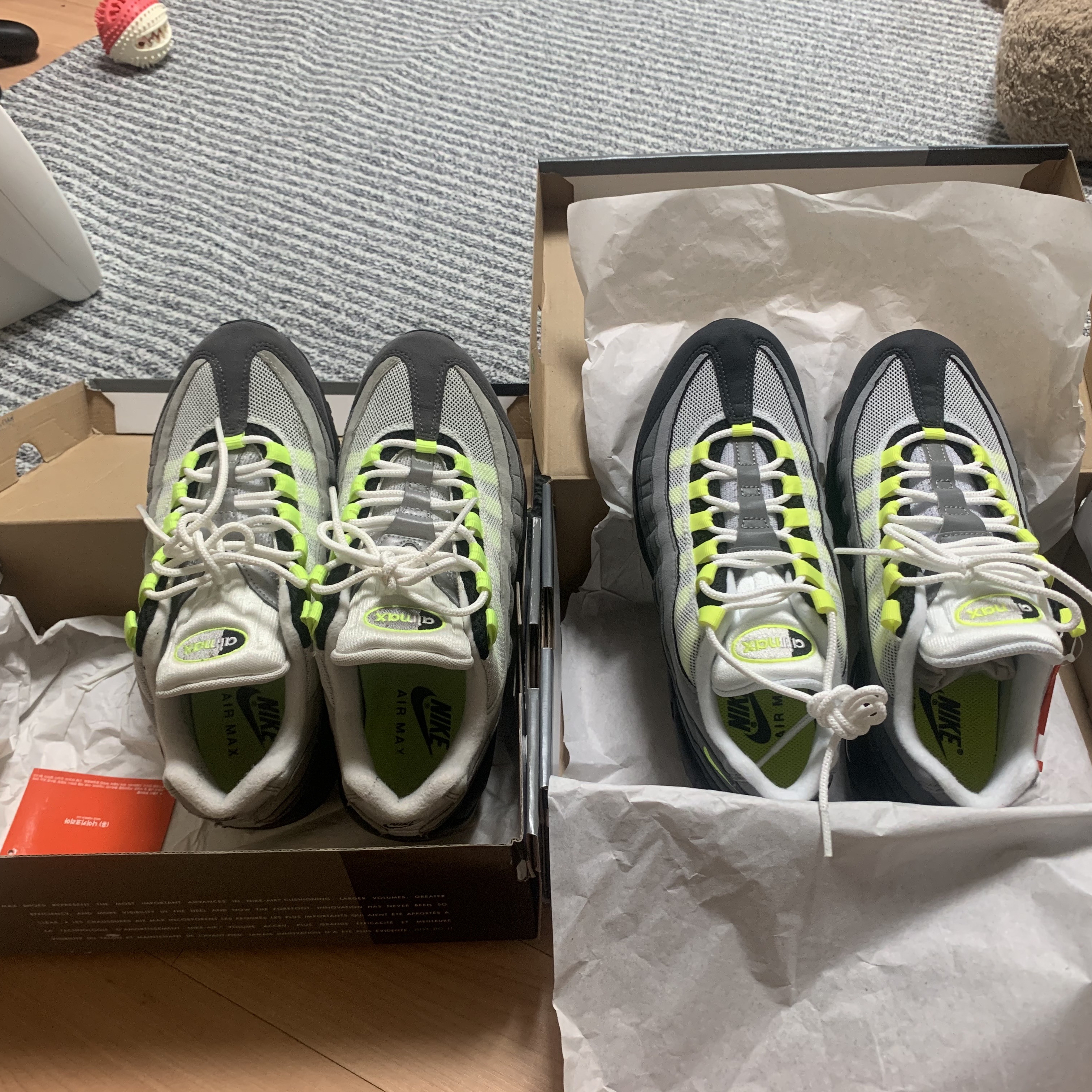 Nike Air Max 95 OG Neon Yellow 2020 착용 스타일 - 1