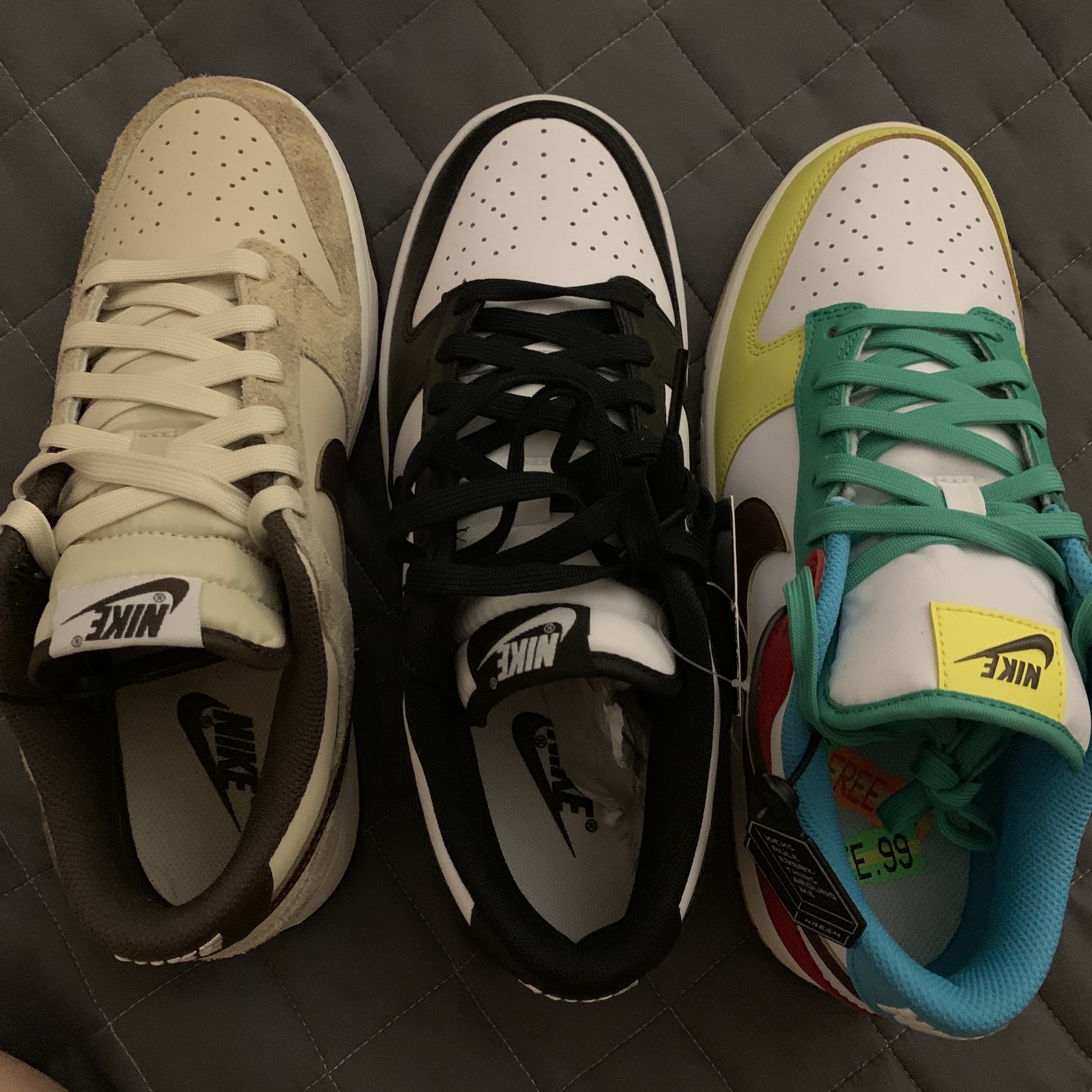 Nike Dunk Low SE Free.99 White, Nike Dunk Low Retro Black 착용 스타일