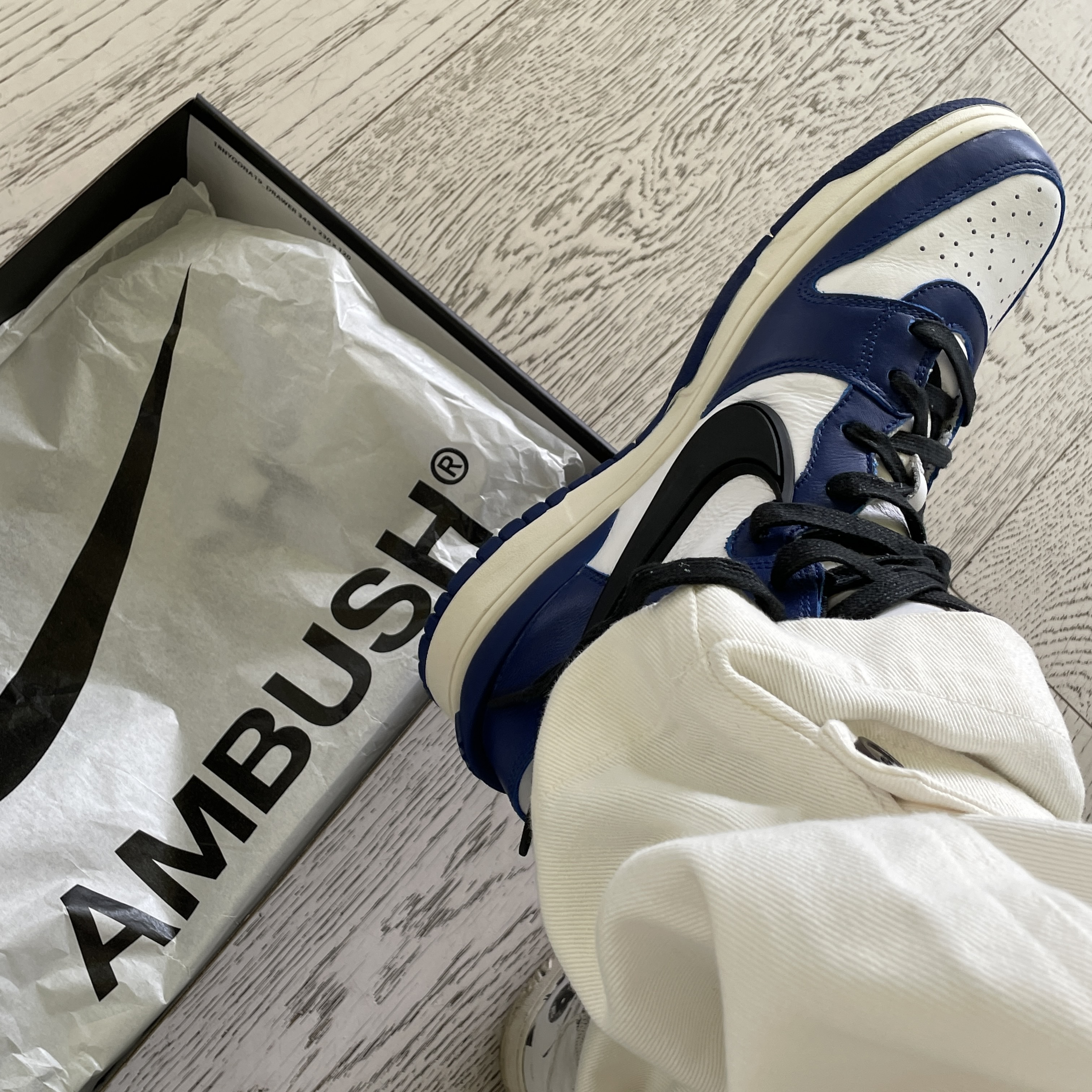 Nike x Ambush Dunk High Deep Royal Blue 착용 스타일