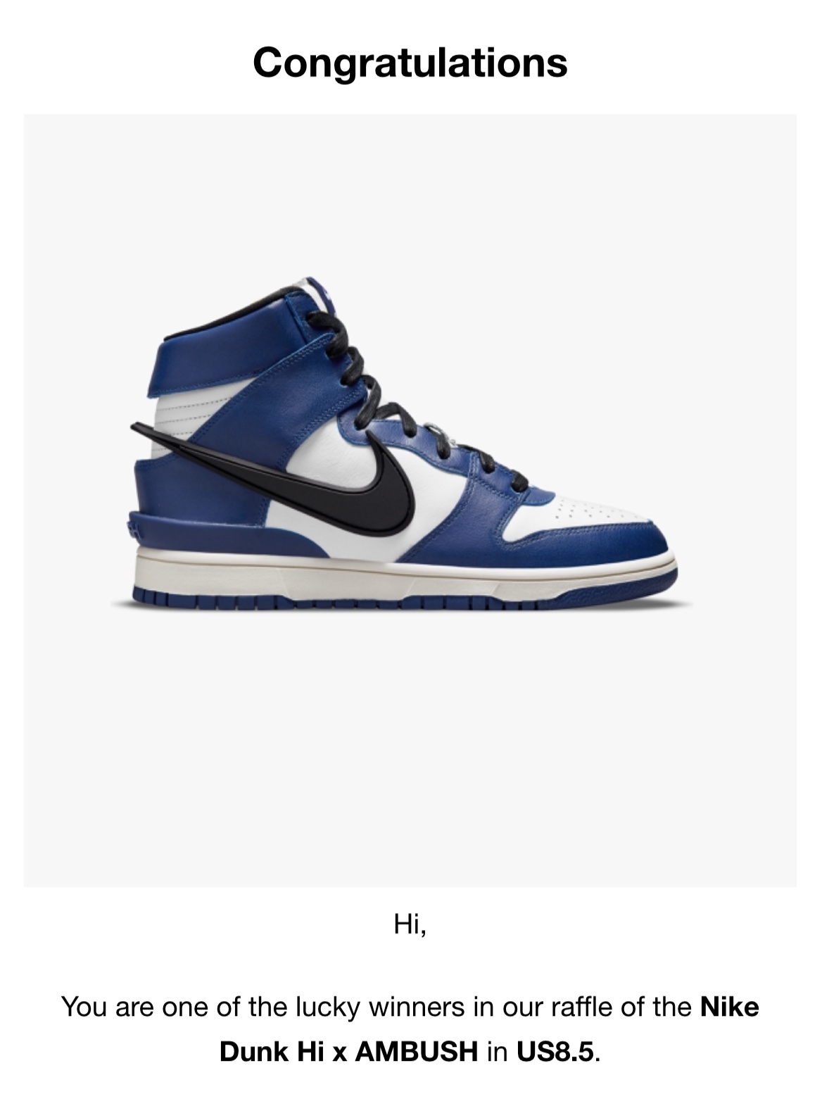 Nike x Ambush Dunk High Deep Royal Blue 착용 스타일