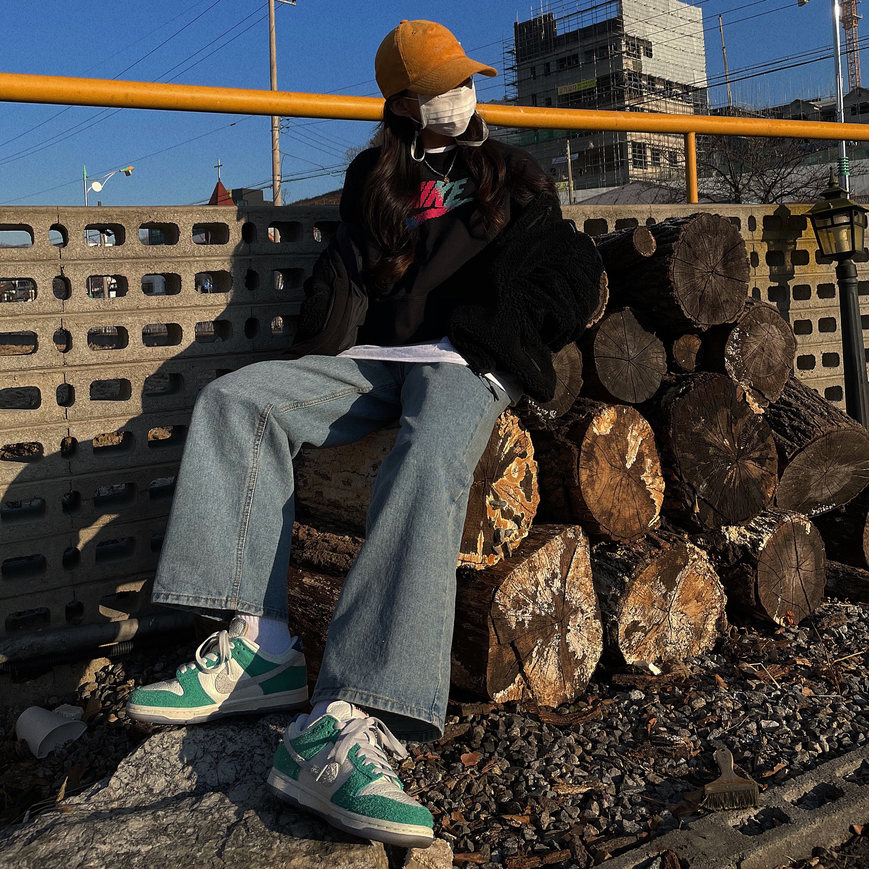Nike x Kasina Dunk Low Road Sign - Kasina Exclusive 착용 스타일