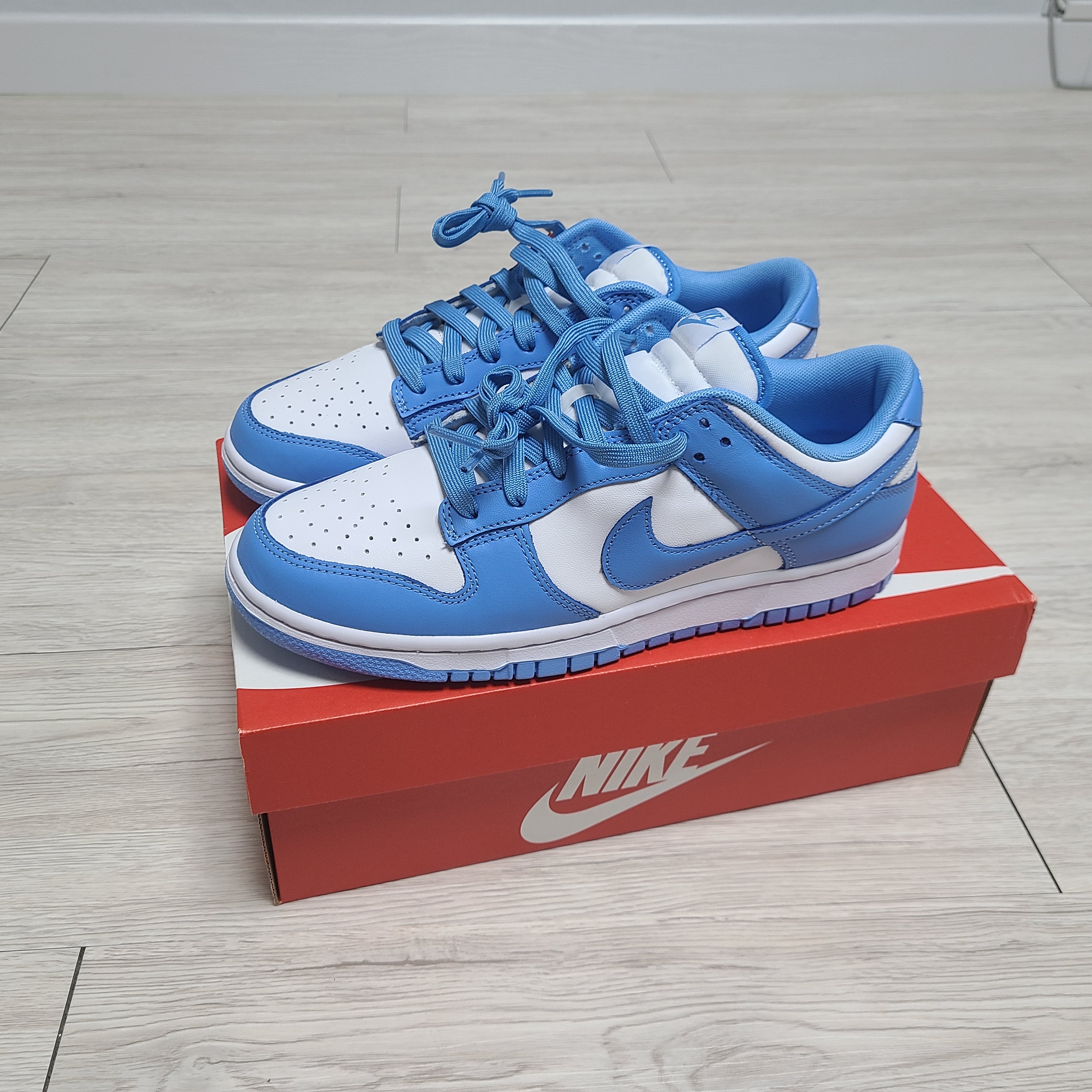 Nike Dunk Low Retro University Blue, (W) Nike Dunk Low Coast 착용 스타일 - 4