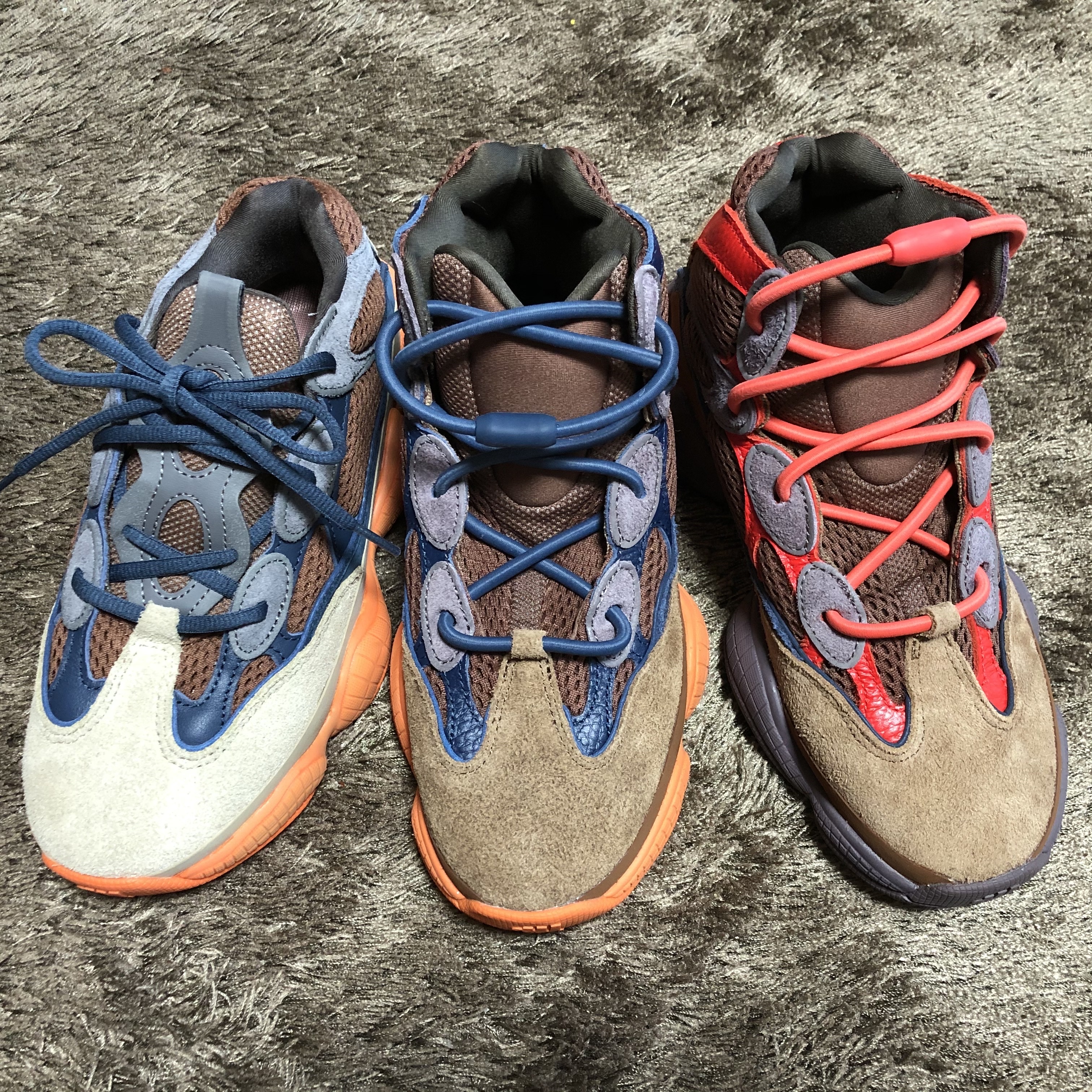 Adidas Yeezy 500 Enflame, Adidas Yeezy 500 High Sumac 착용 스타일 - 1