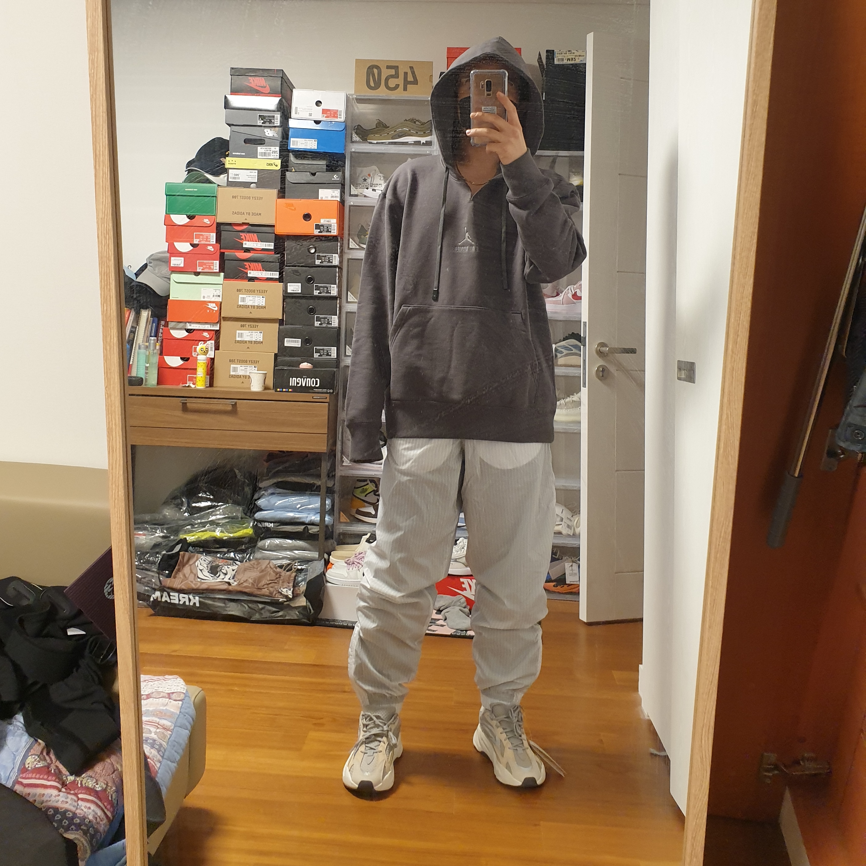 Nike x Kim Jones Bucket Hat White, Nike x Kim Jones Printed Track Pants White - US/EU 착용 스타일 - 3