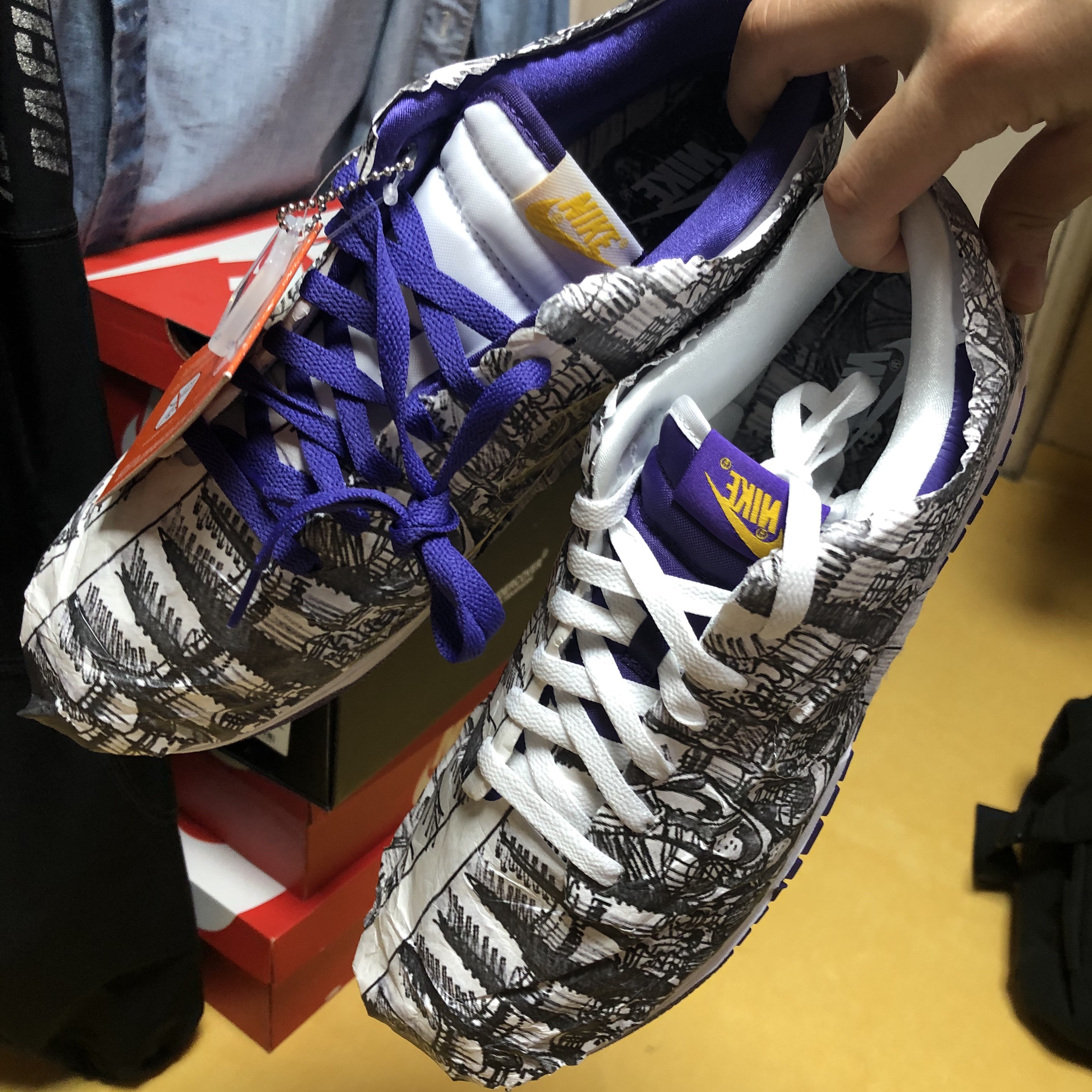 (W) Nike Dunk Low SE Flip 착용 스타일 - 1