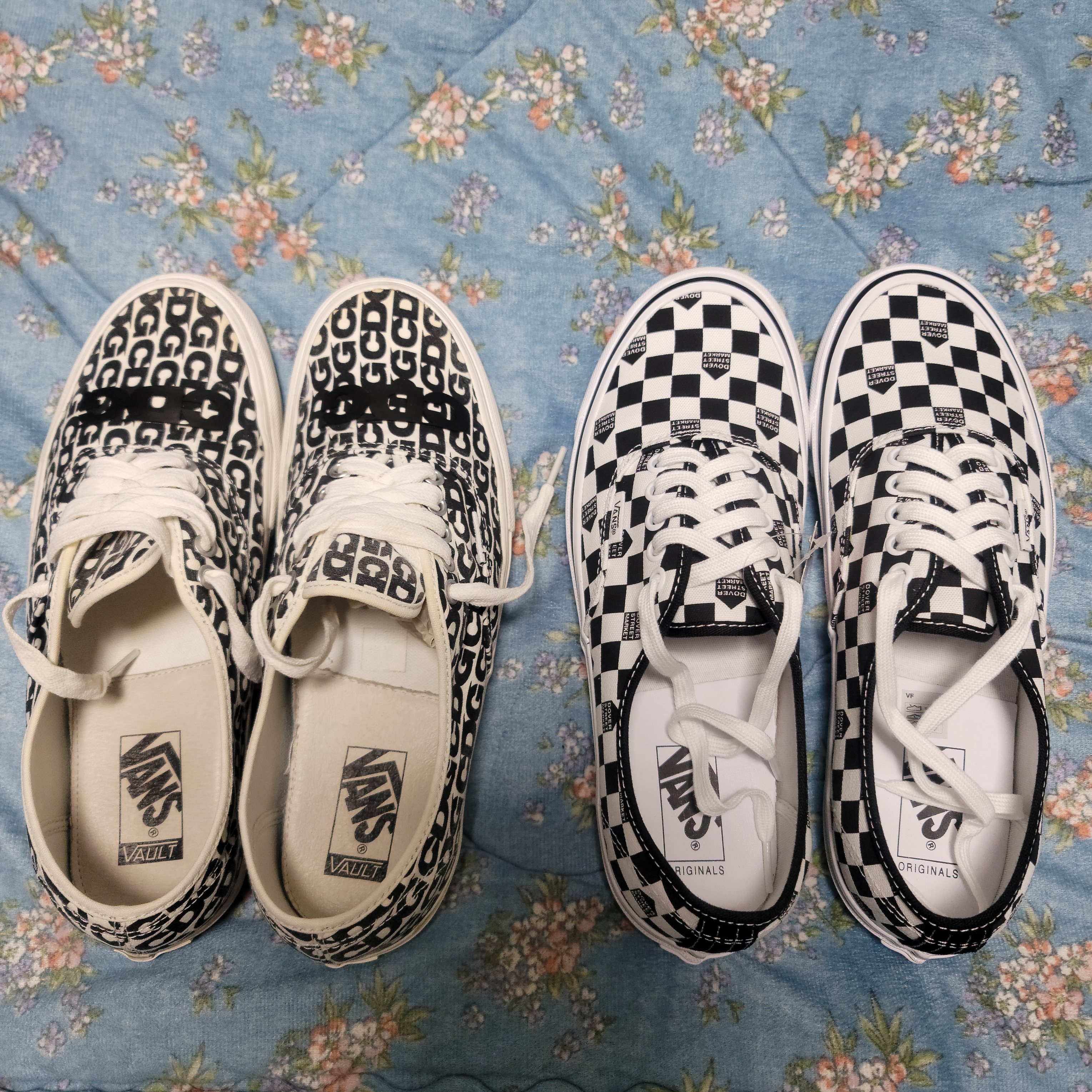 Vans Vault x DSM OG Era LX DSM Checkerboard White, Vans Vault x CDG OG Authentic LX White Black 2018 ์ฐฉ์ฉ ์คํ์ผ