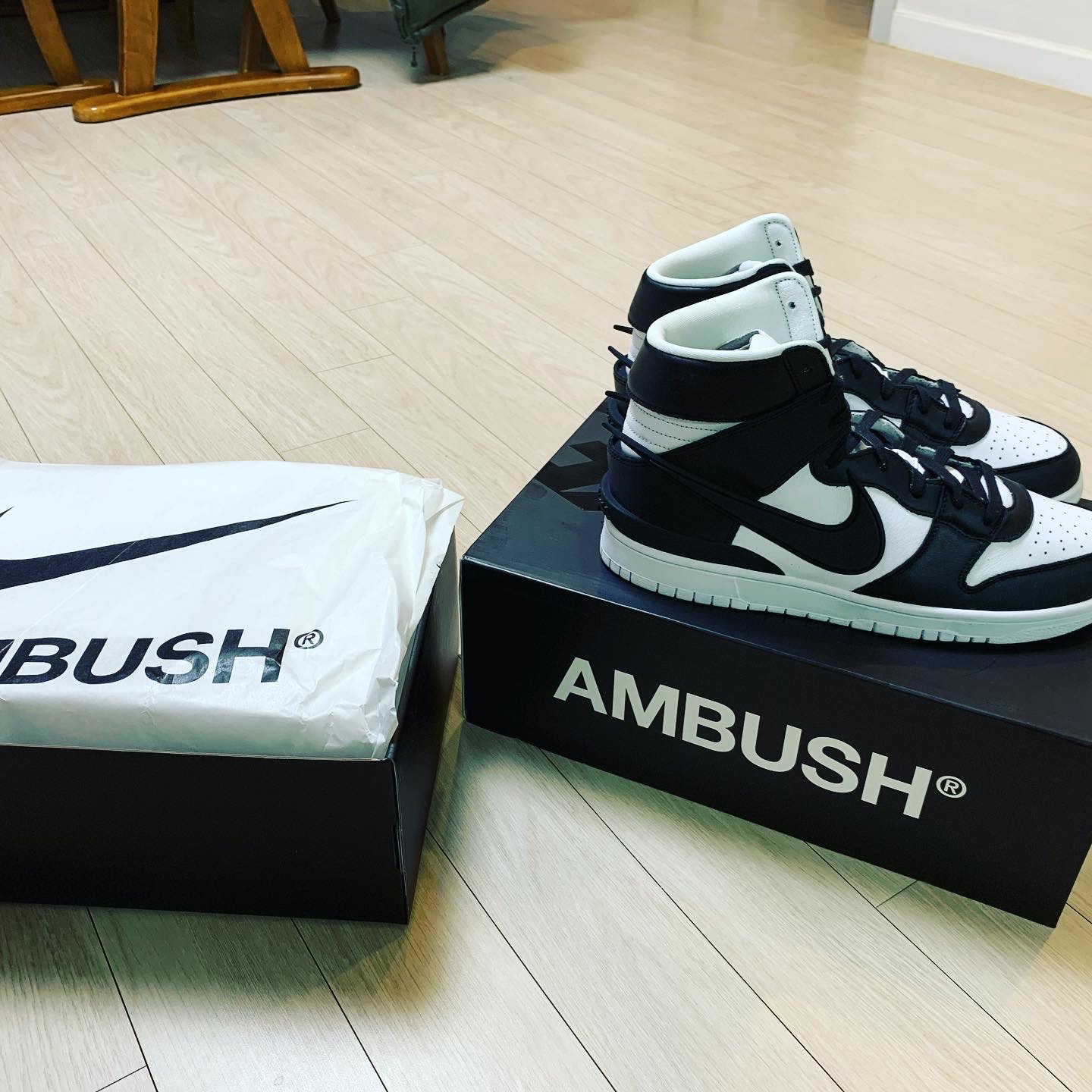 Nike x Ambush Dunk High Black 착용 스타일 - 2
