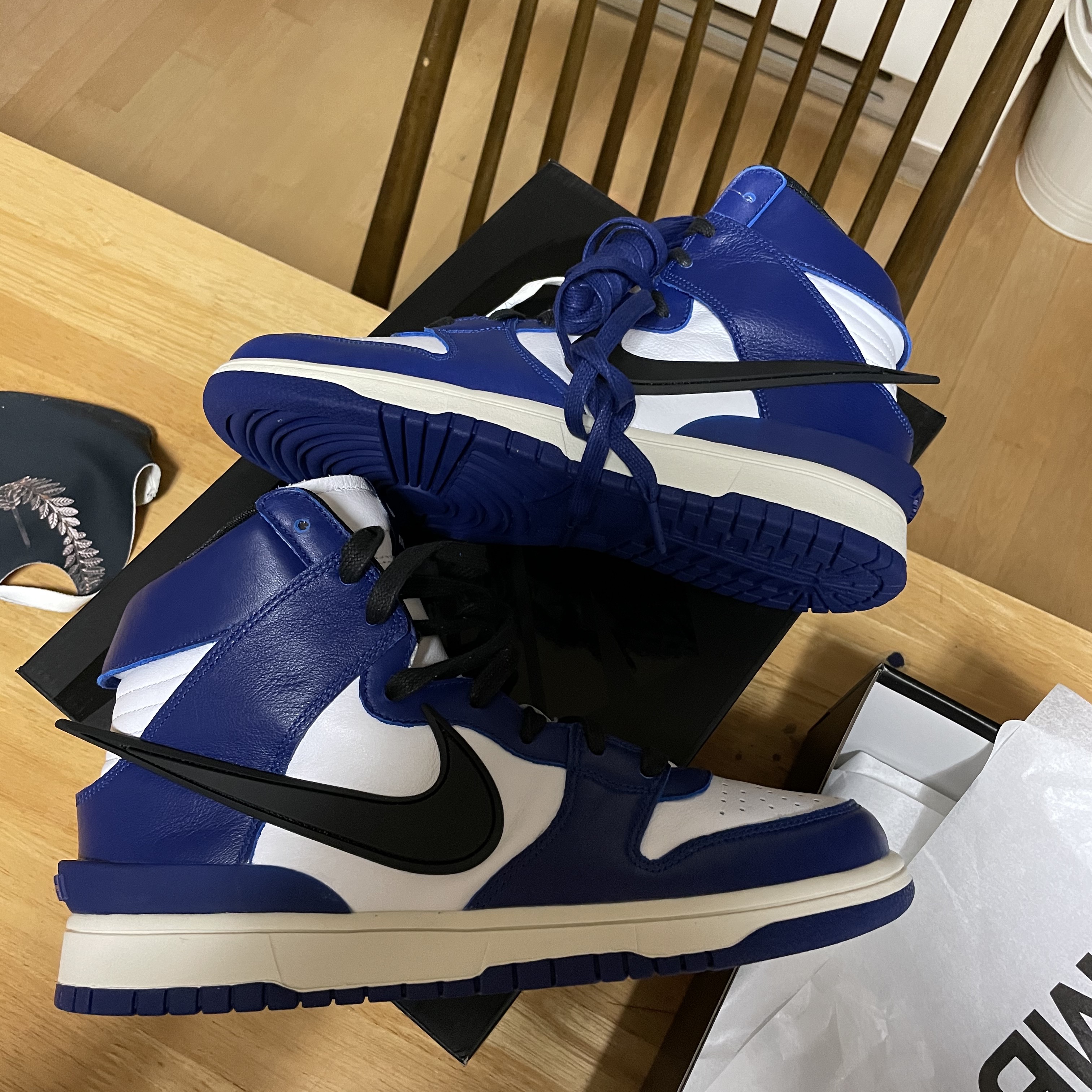 Nike x Ambush Dunk High Deep Royal Blue 착용 스타일 - 1