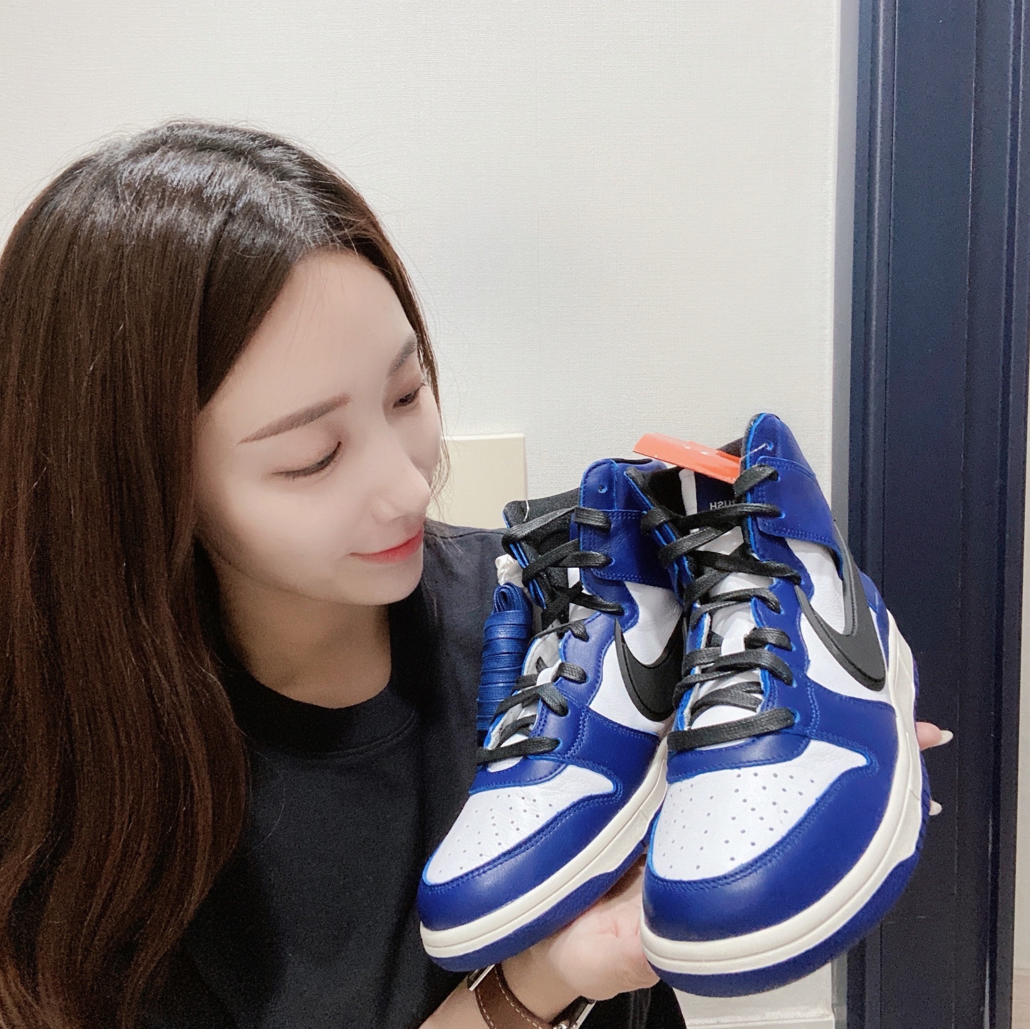 Nike x Ambush Dunk High Deep Royal Blue 착용 스타일 - 1