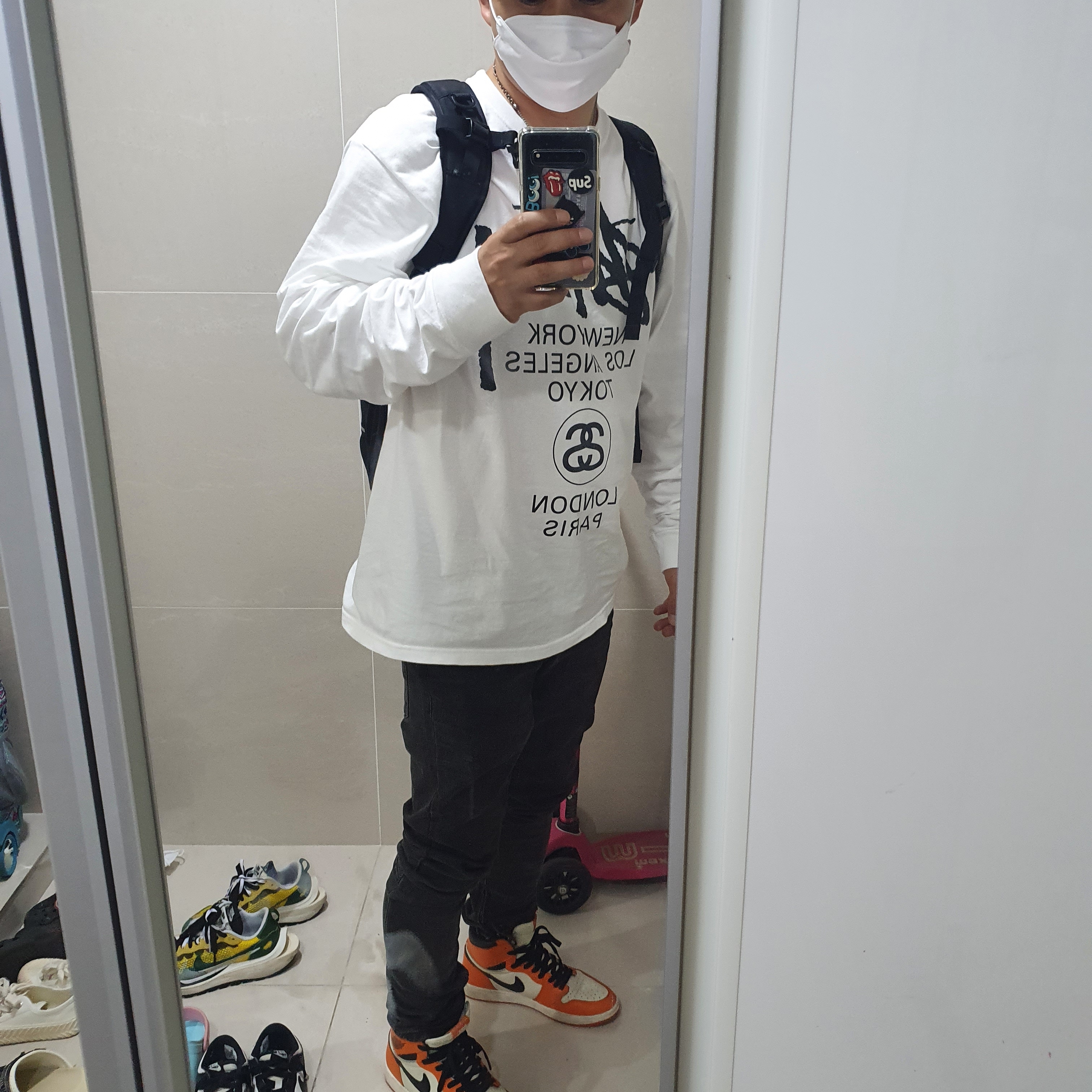 Jordan 1 Retro High OG Reverse Shattered Backboard 착용 스타일
