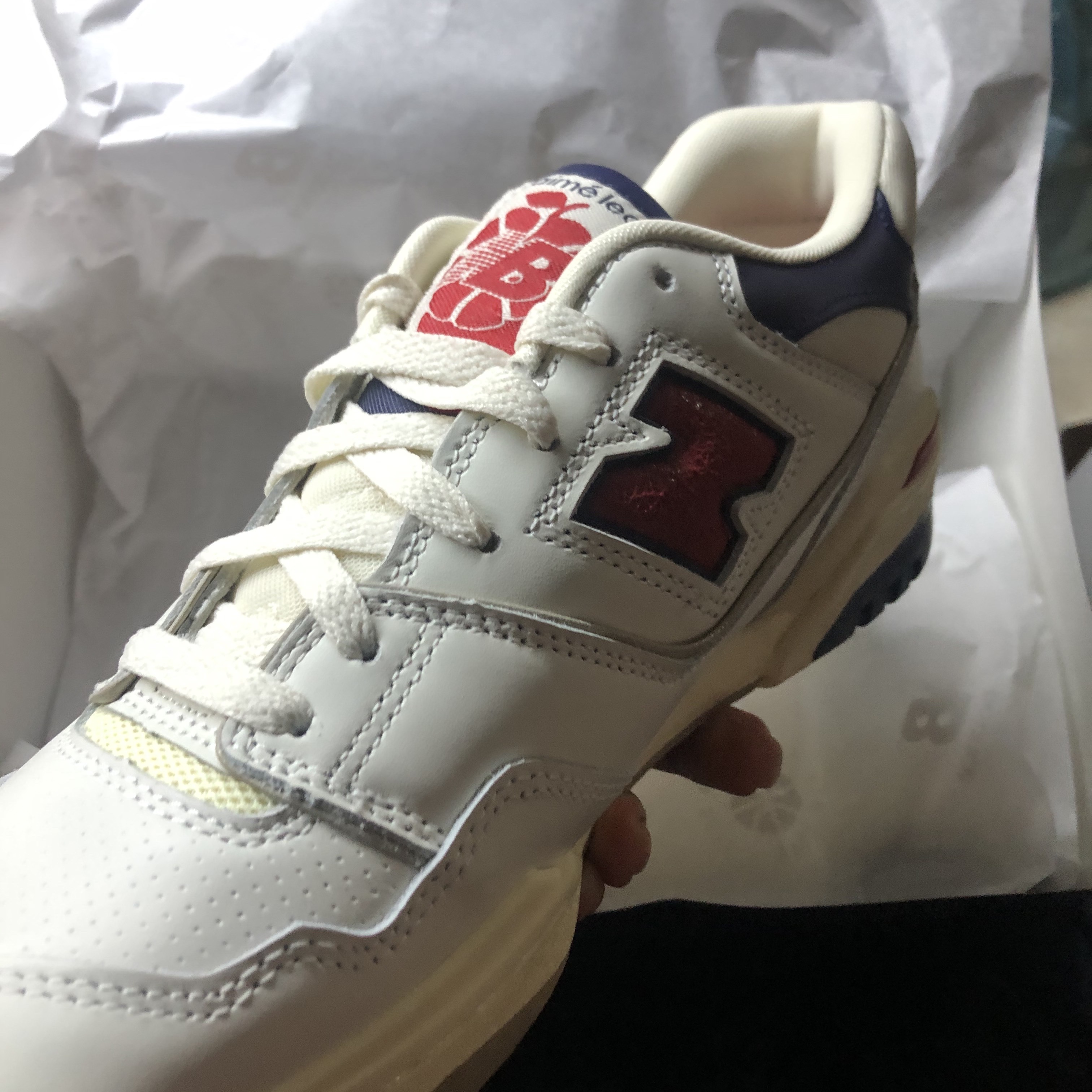 New Balance x Aime Leon Dore 550 Navy Red 착용 스타일 - 3