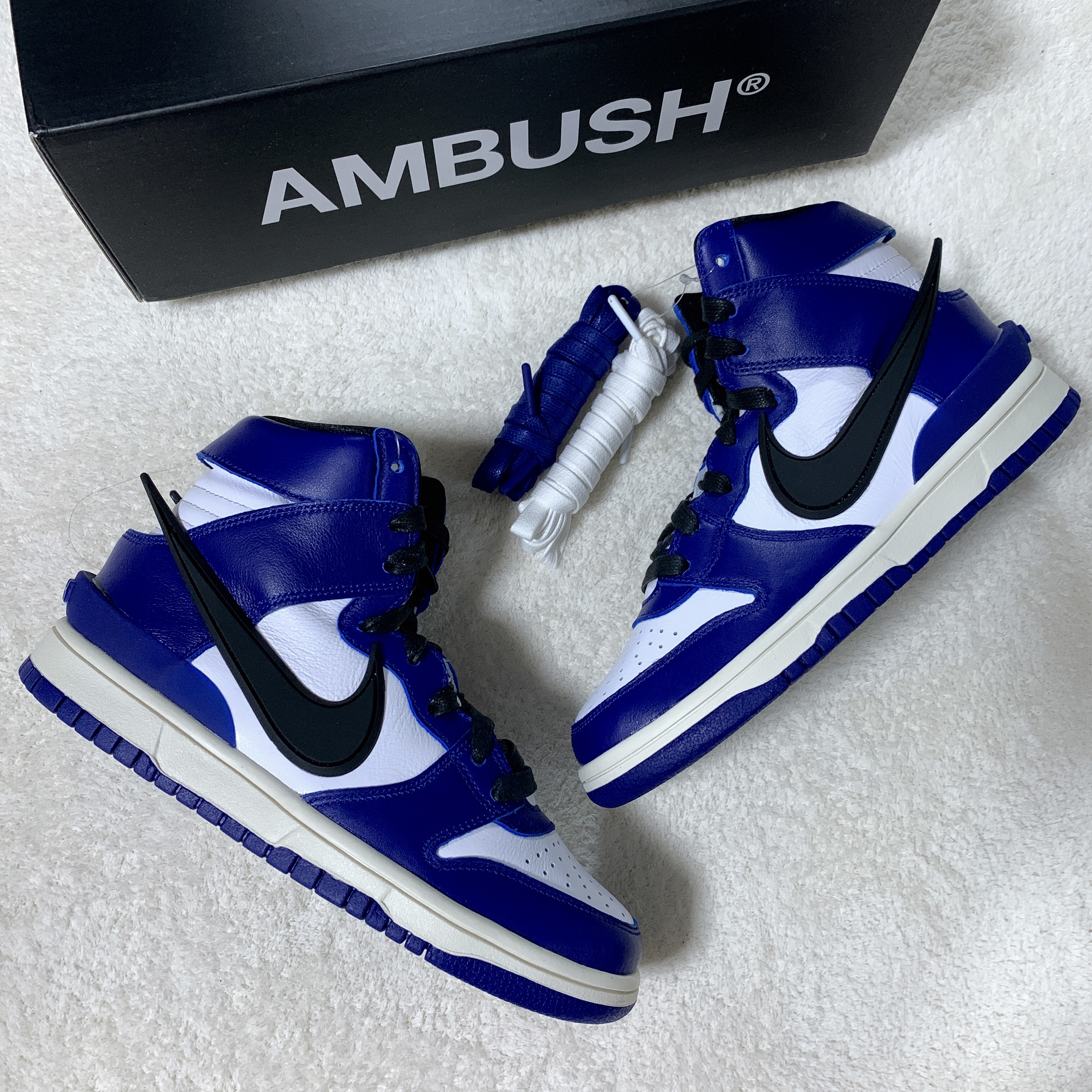 Nike x Ambush Dunk High Deep Royal Blue 착용 스타일