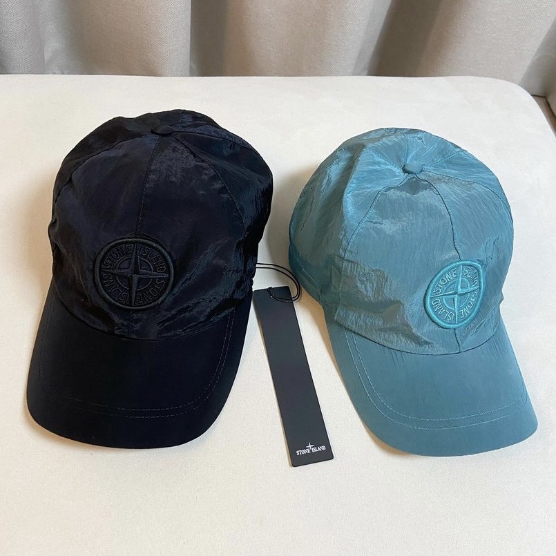 Stone Island 99576 Nylon Metal 6-Panel Cap Aqua - 21SS 착용 스타일