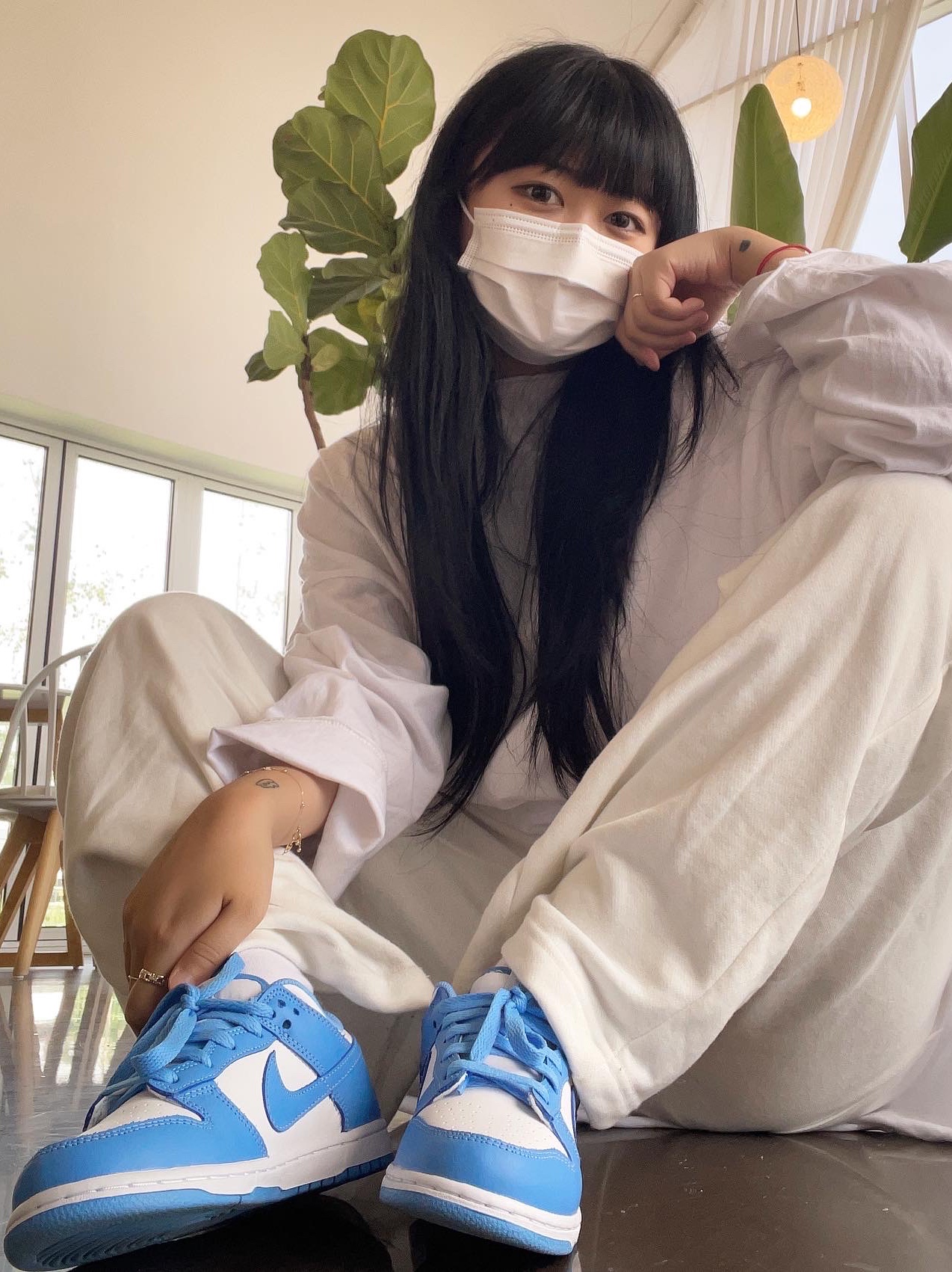 (PS) Nike Dunk Low University Blue 착용 스타일 - 3