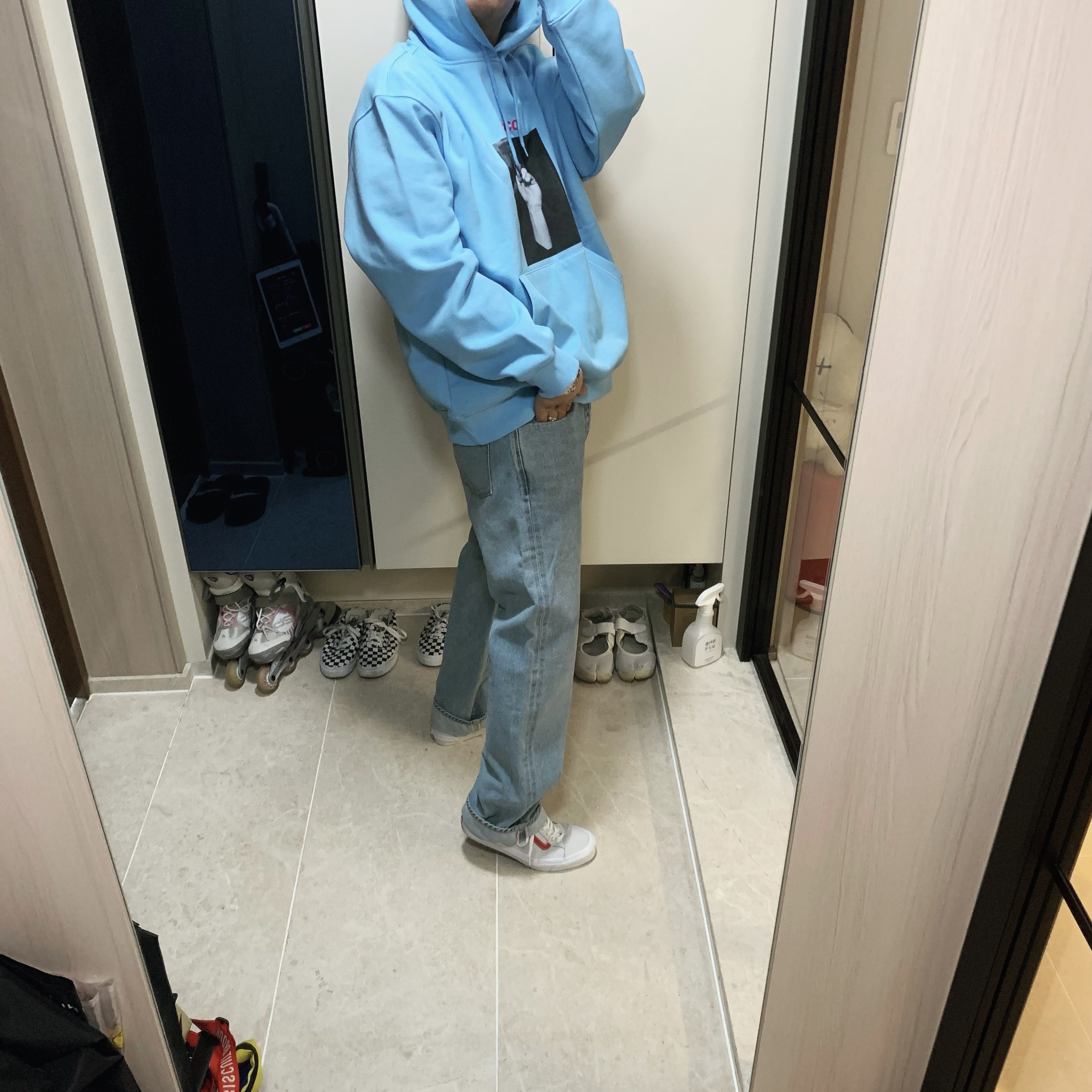 Vans Vault OG Style 36 LX Red 착용 스타일 - 2