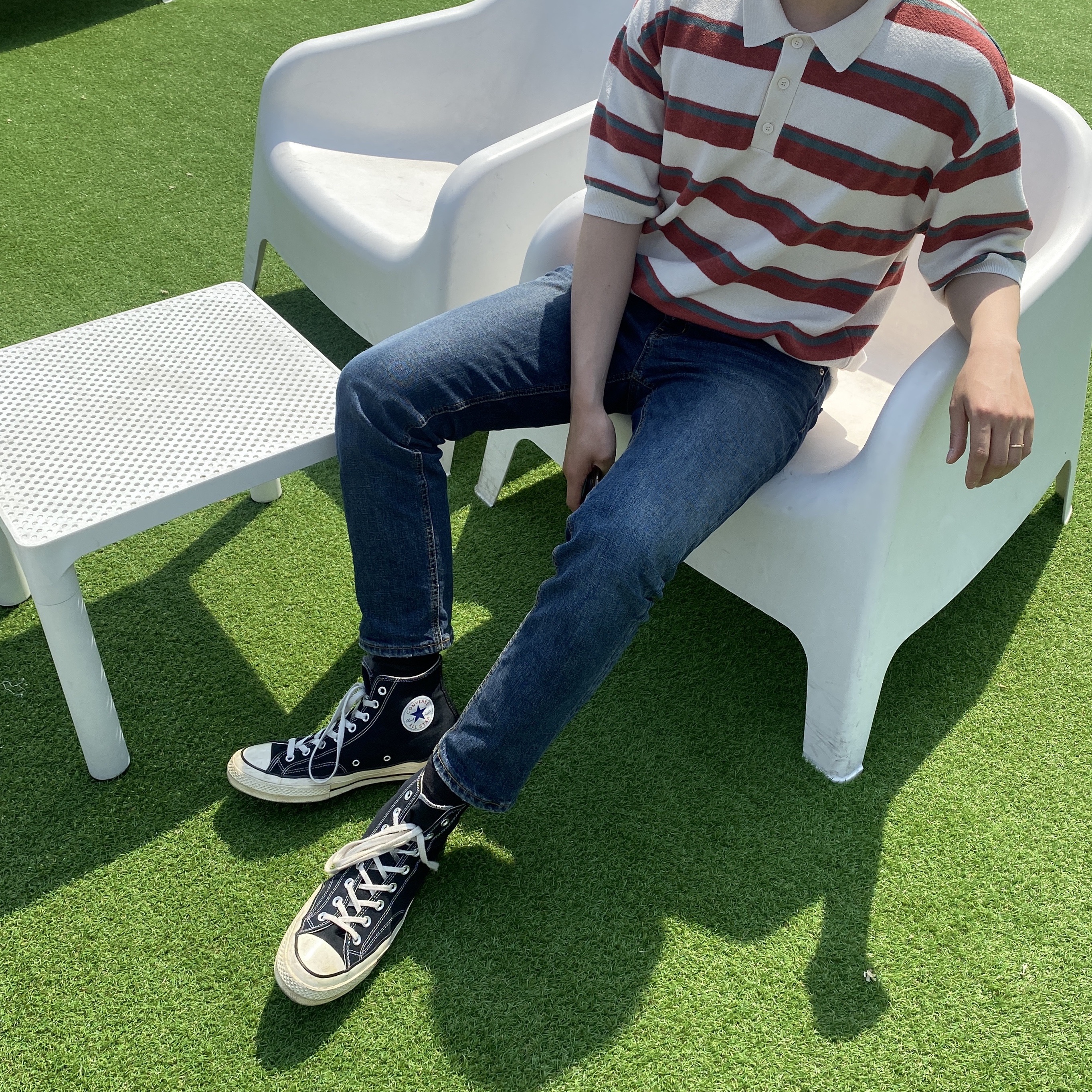 Converse Chuck 70 Hi Black 착용 스타일