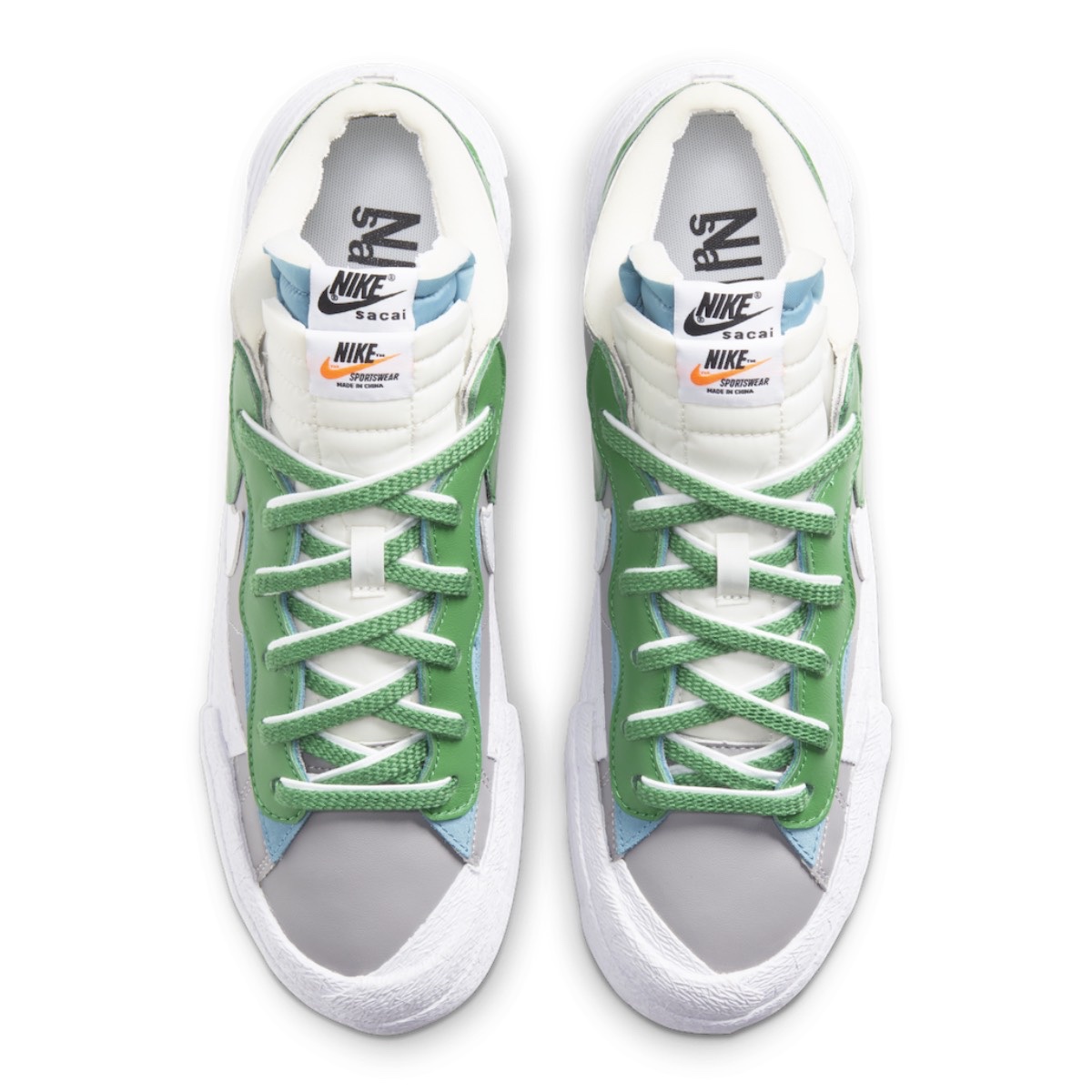 Nike x Sacai Blazer Low Classic Green, Nike x Sacai Blazer Low Magma Orange 착용 스타일 - 4