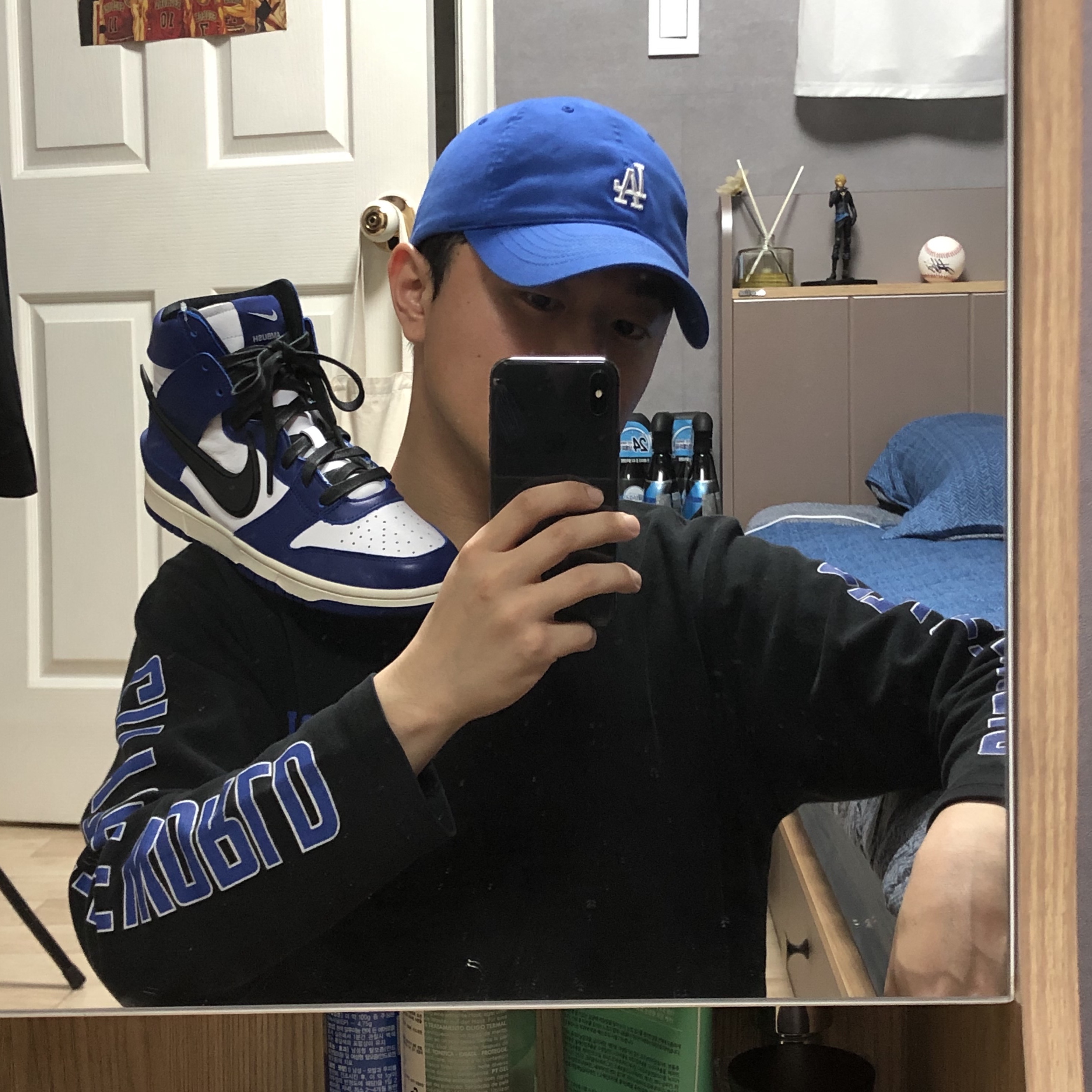 Nike x Ambush Dunk High Deep Royal Blue 착용 스타일 - 2
