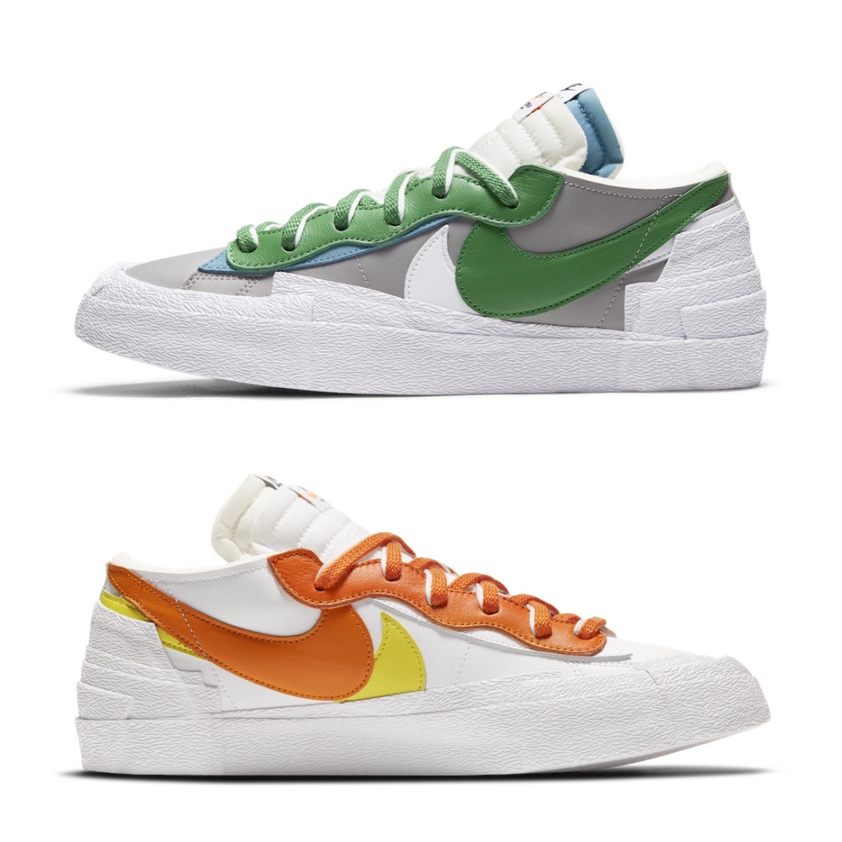 Nike x Sacai Blazer Low Classic Green, Nike x Sacai Blazer Low Magma Orange 착용 스타일 - 3