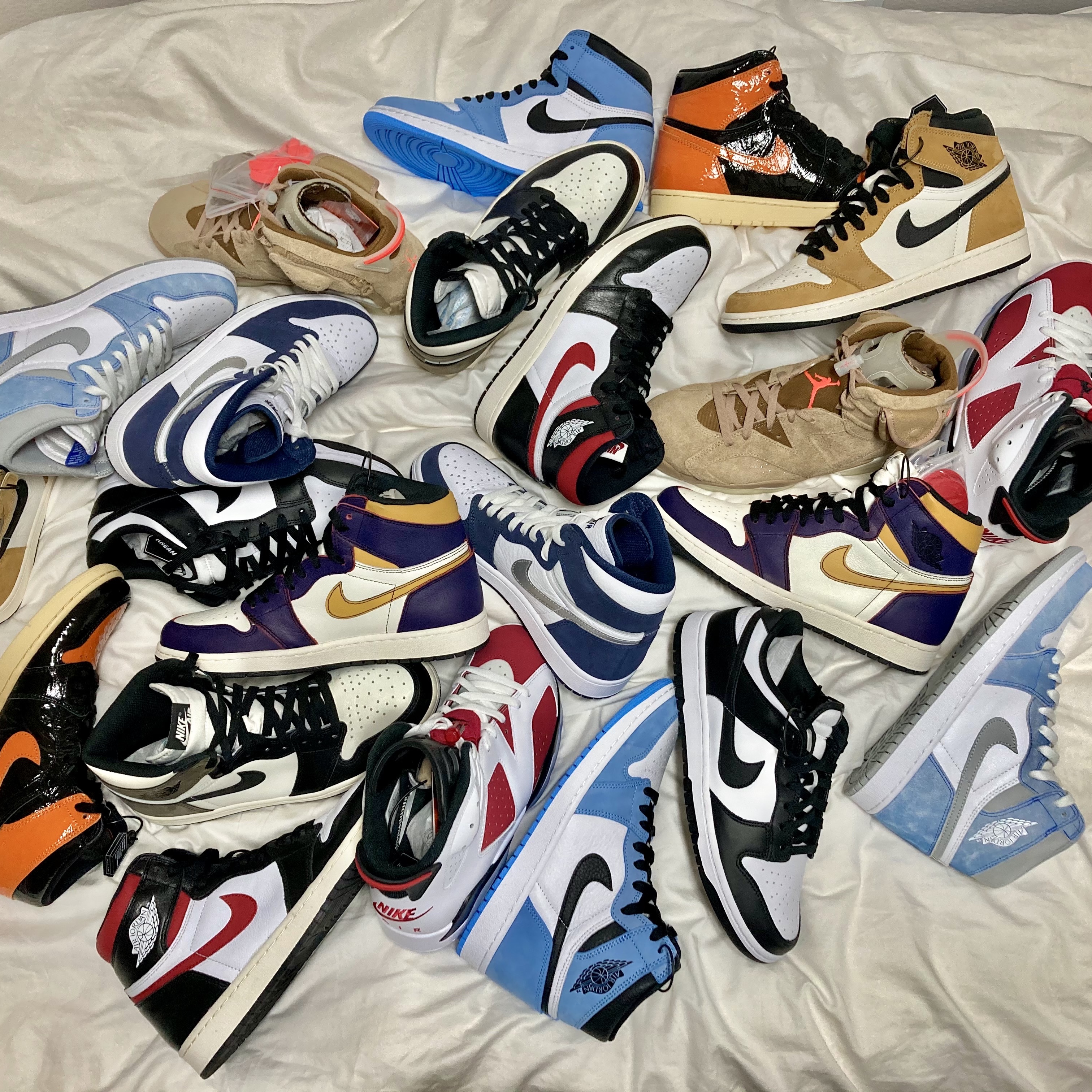 Jordan 1 Retro High OG Gym Red, Jordan 1 Retro High OG Defiant SB LA to Chicago 착용 스타일