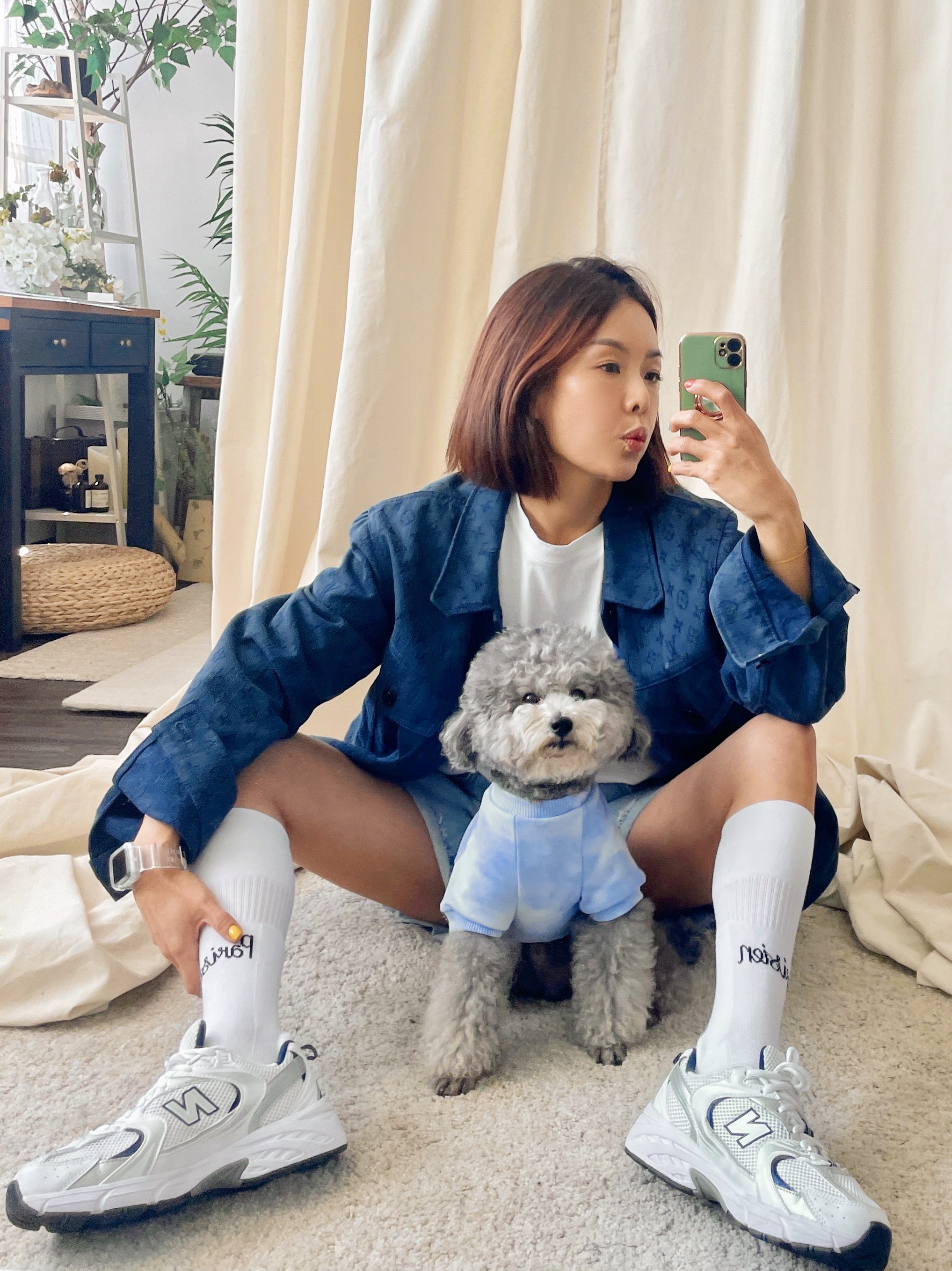 New Balance 530 White 착용 스타일