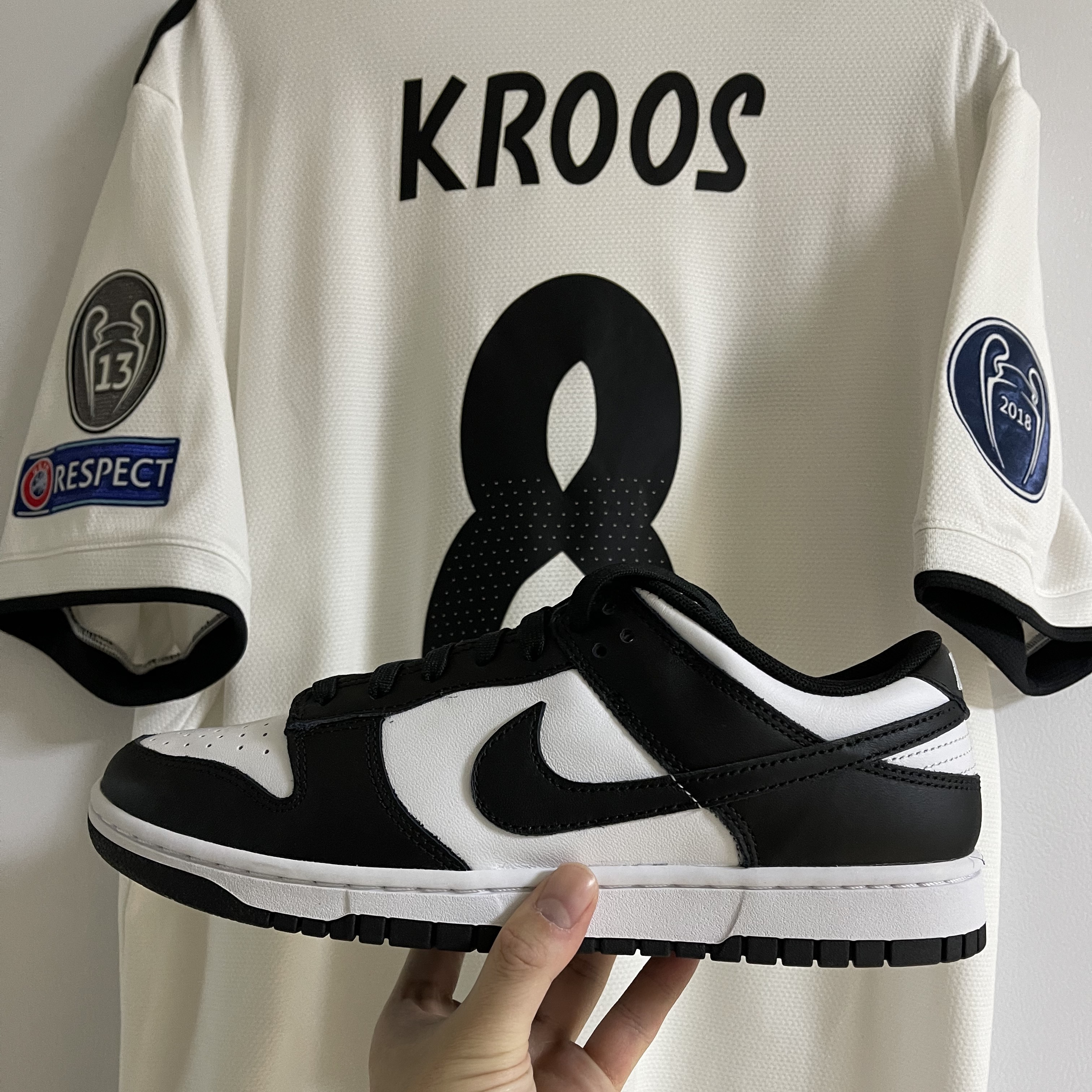 Nike Dunk Low Retro Black 착용 스타일 - 1