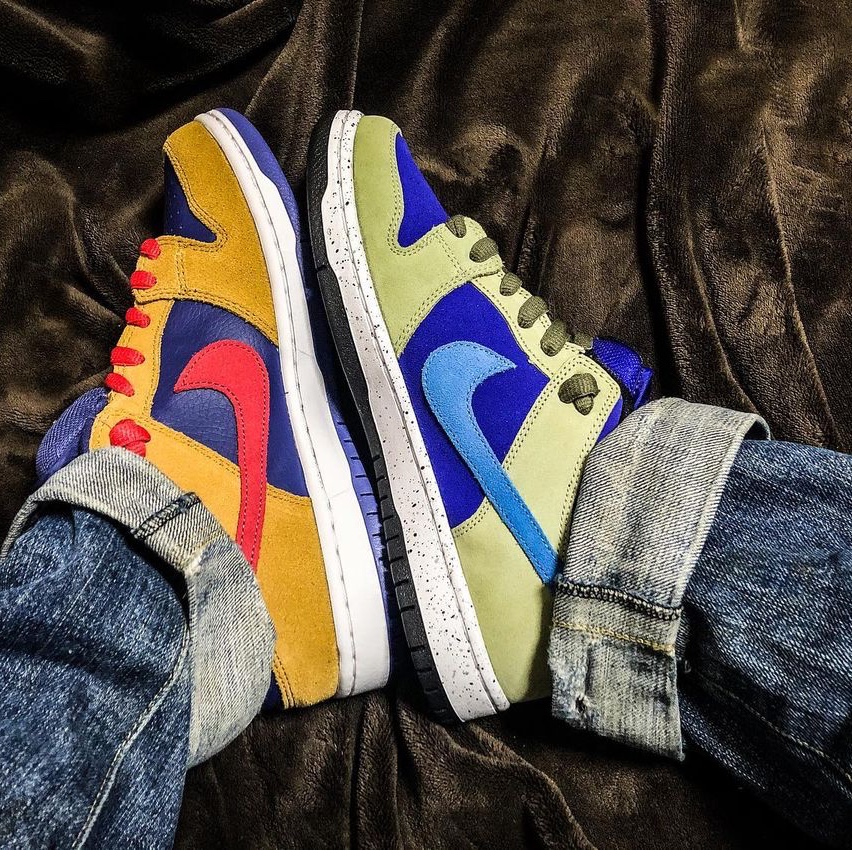 Nike SB Dunk Low Pro Wheat and Purple 착용 스타일 - 3
