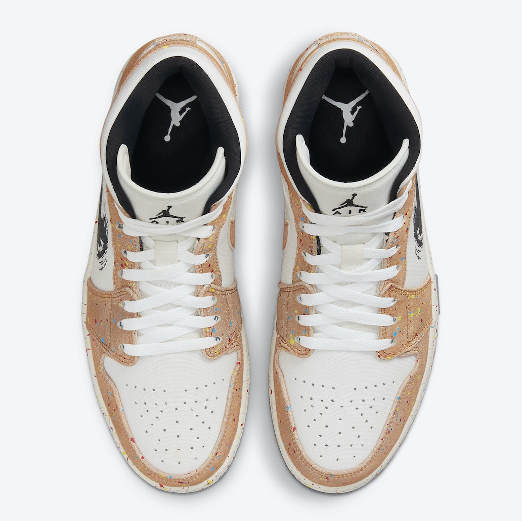 Jordan 1 Low SE Brushstroke Swoosh 착용 스타일 - 4