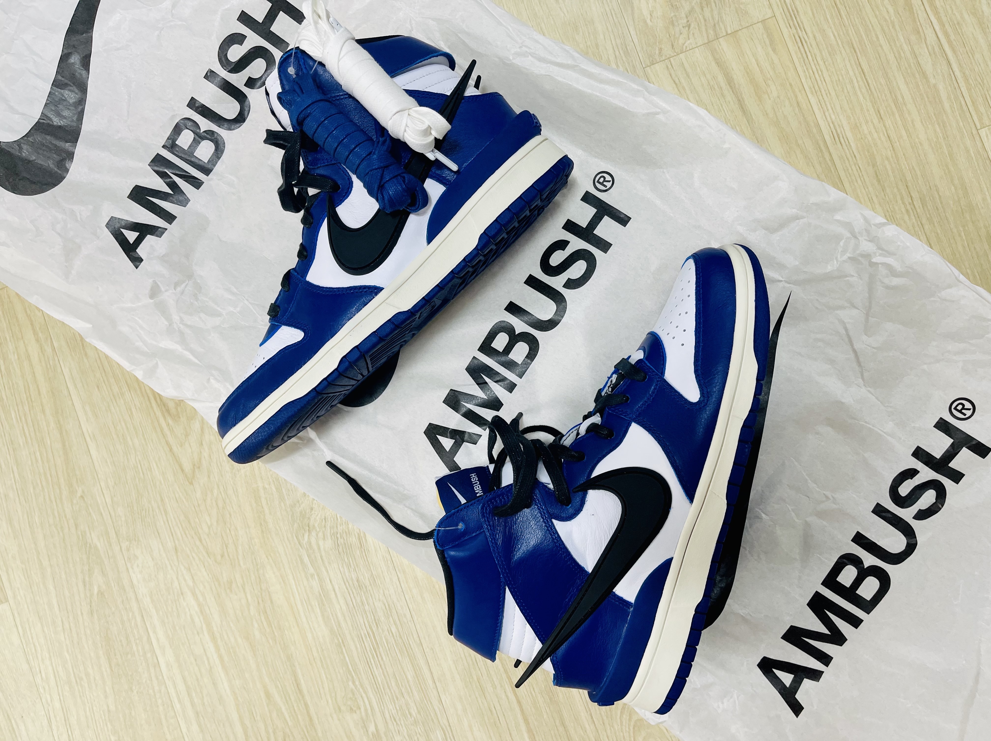 Nike x Ambush Dunk High Deep Royal Blue 착용 스타일 - 1