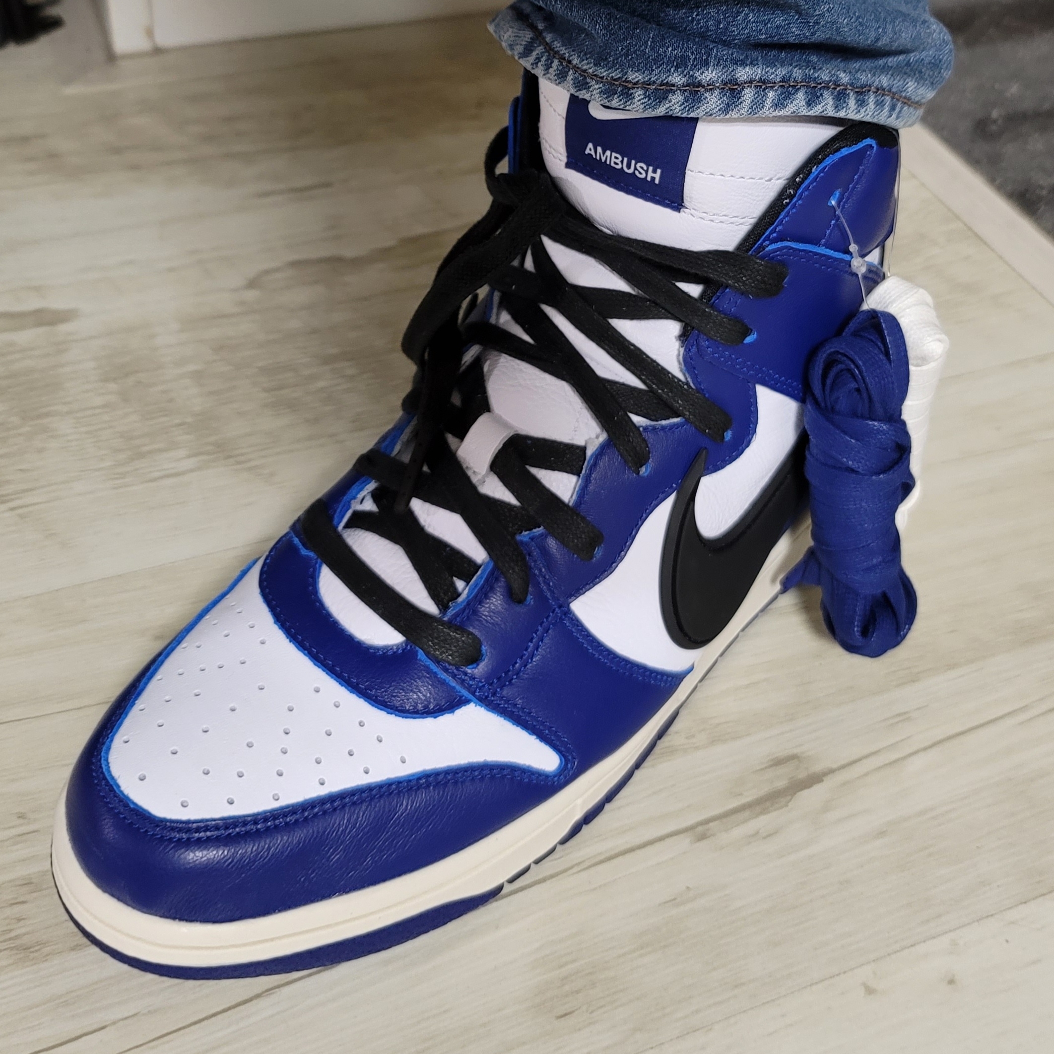Nike x Ambush Dunk High Deep Royal Blue 착용 스타일