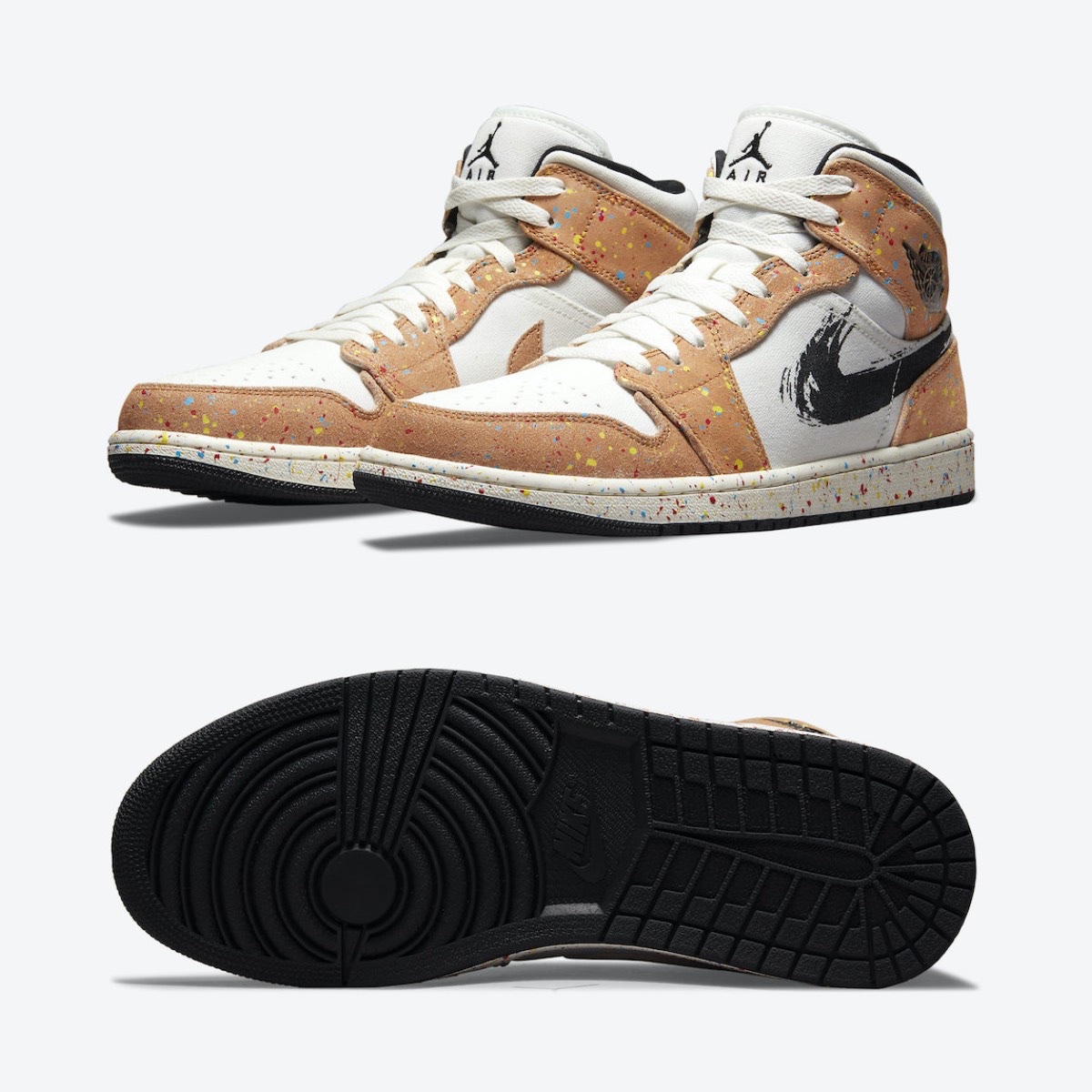 Jordan 1 Low SE Brushstroke Swoosh 착용 스타일 - 2