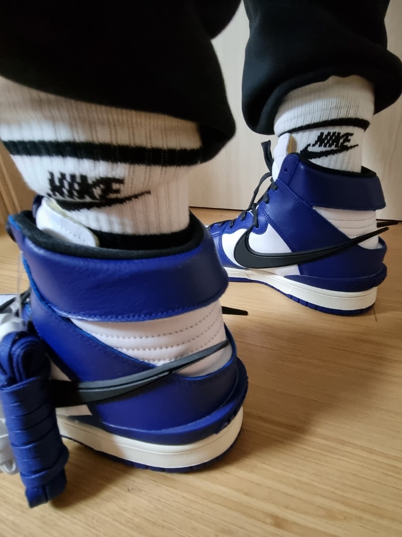 Nike x Ambush Dunk High Deep Royal Blue 착용 스타일 - 4