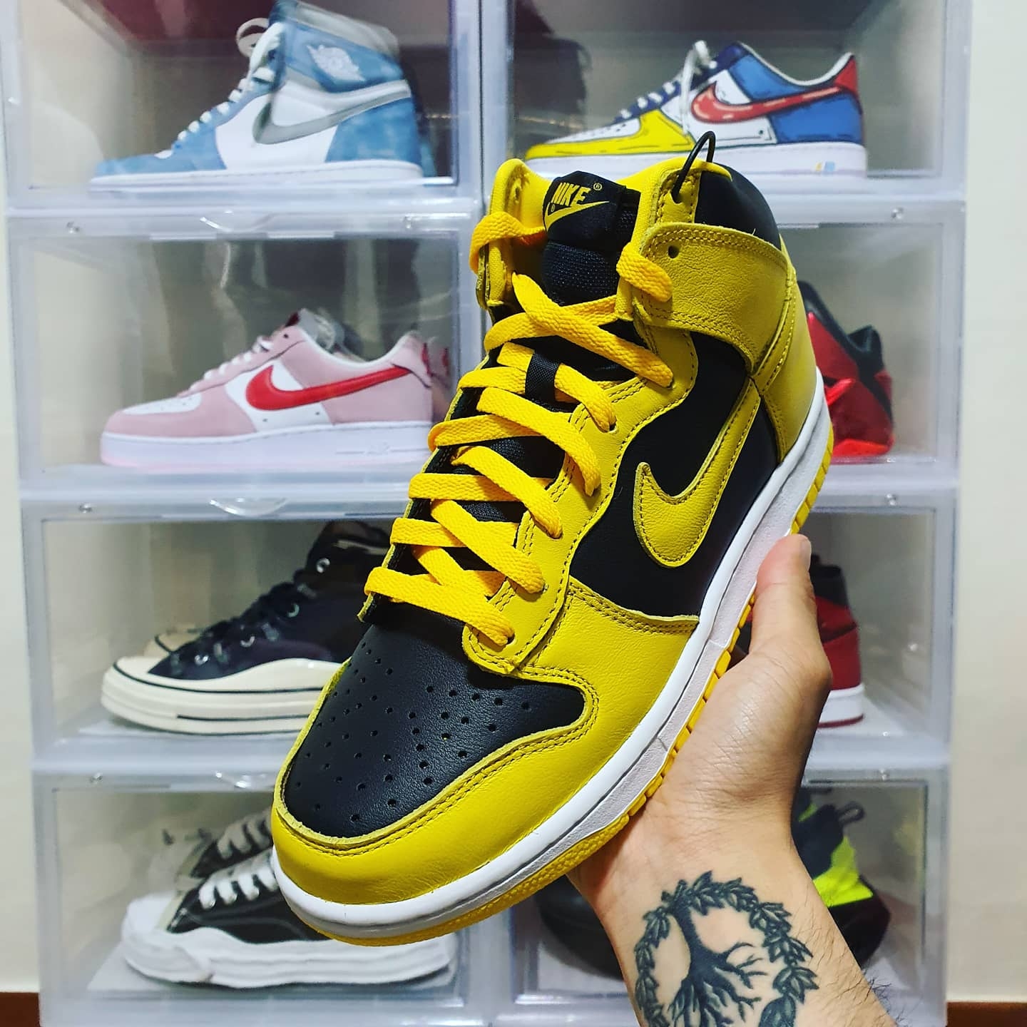 Nike Dunk High SP Varsity Maize 착용 스타일 - 2