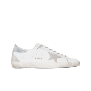 Golden Goose Superstar White Silver Heel Tab Sneakers