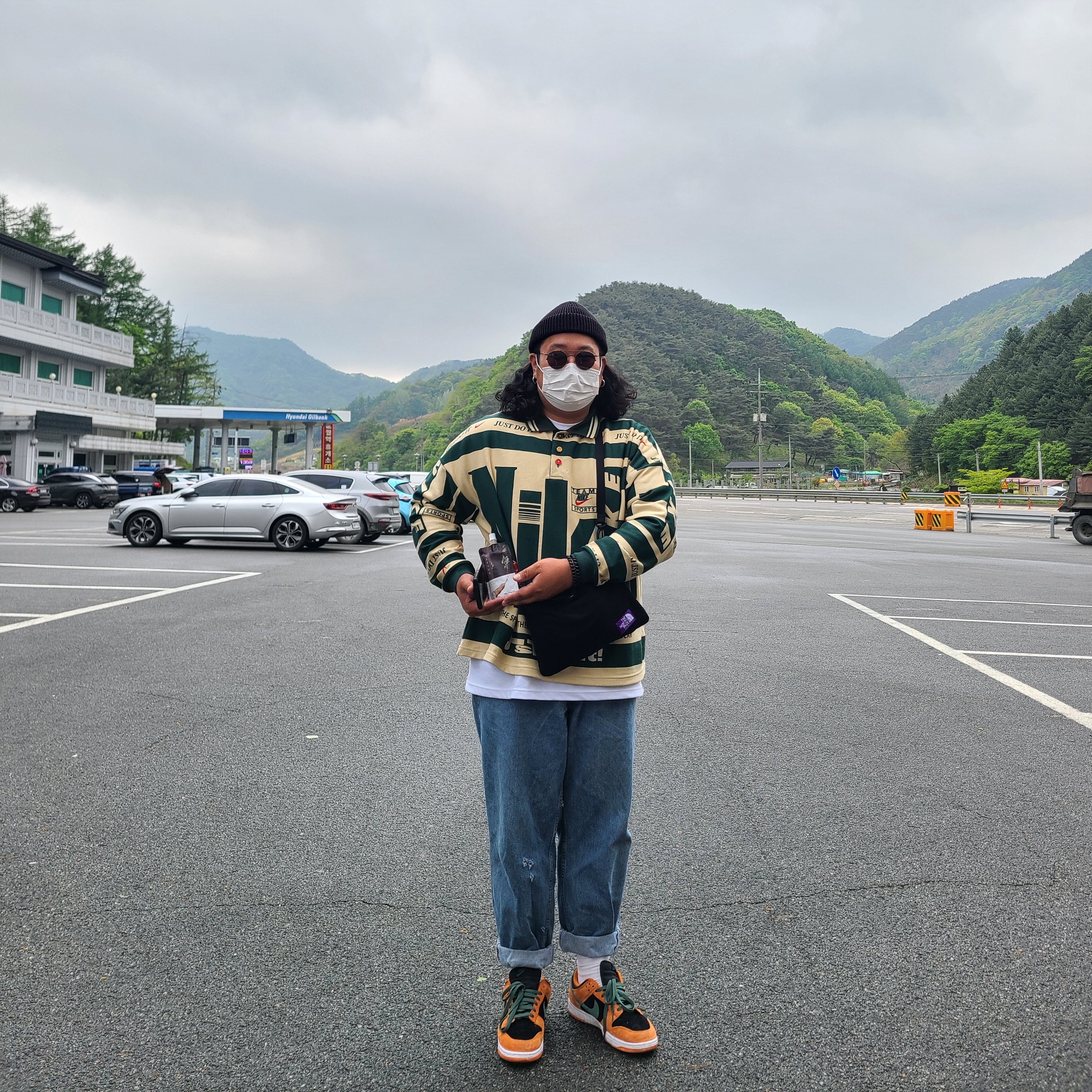Nike Dunk Low SP Ceramic, Nike x Cactus Plant Flea Market Long Sleeve Polo Natural - Asia 착용 스타일